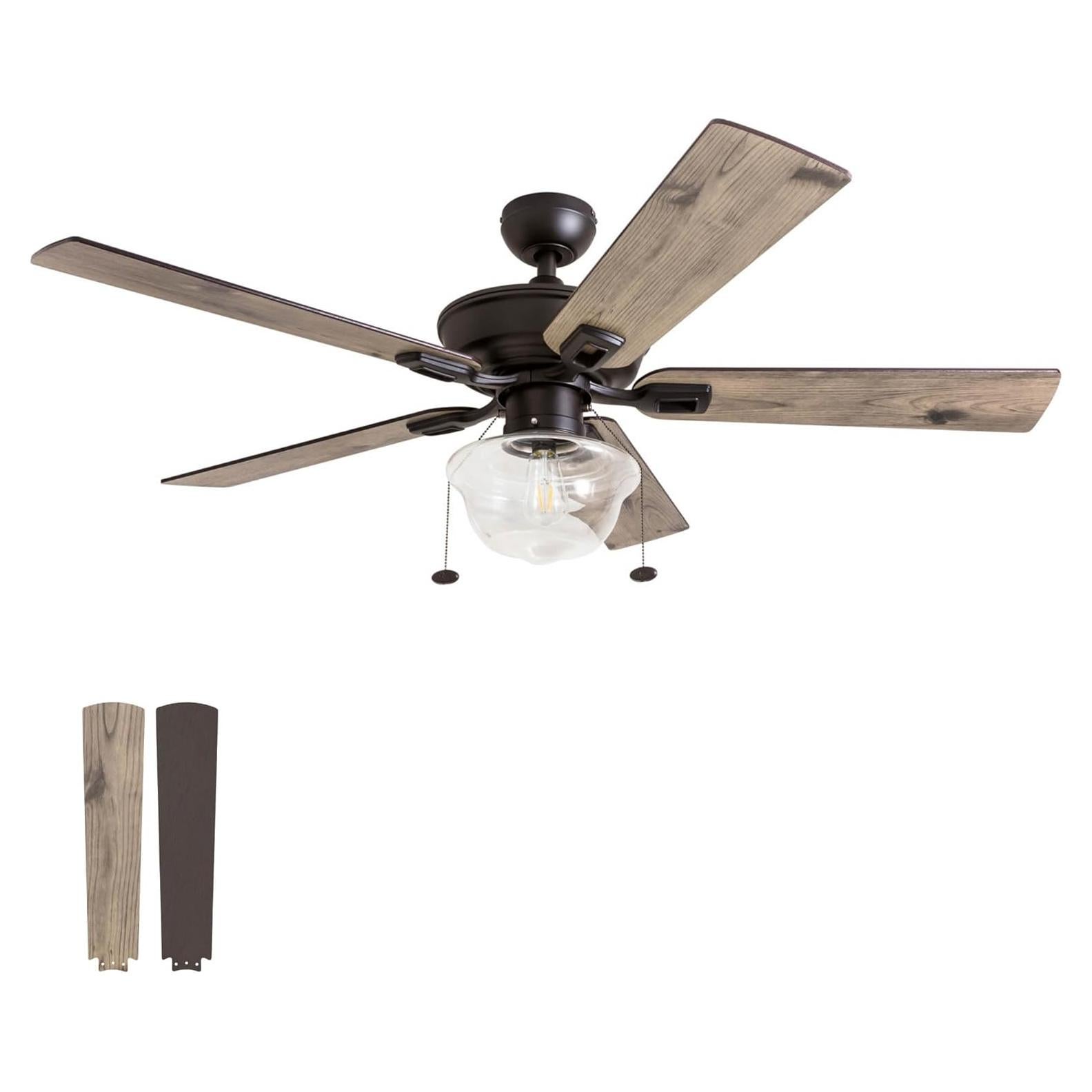 Ventilador de Techo Prominence Home Abner 132 cm con Luz LED