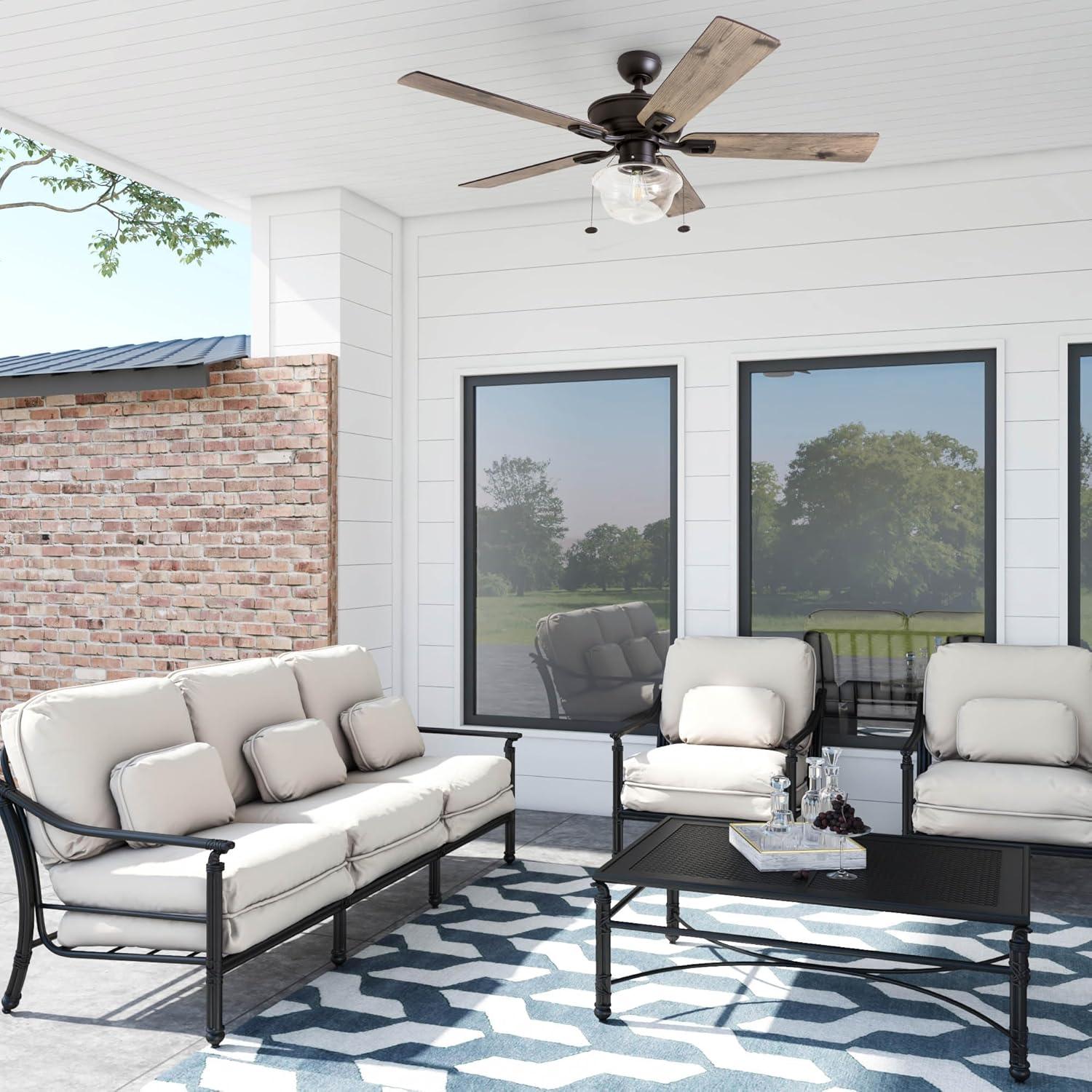 Ventilador de Techo Prominence Home Abner 132 cm con Luz LED