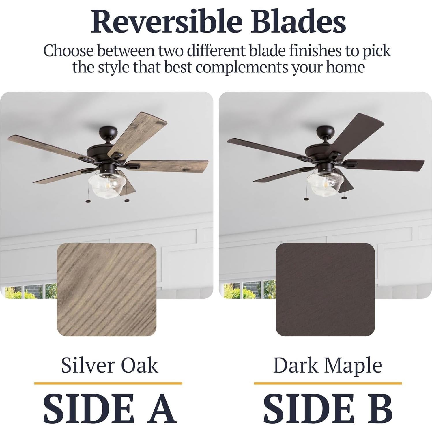 Ventilador de Techo Prominence Home Abner 132 cm con Luz LED