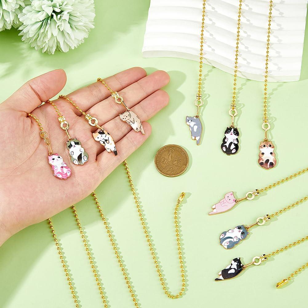 Cadena de Tirar para Ventilador DICOSMETIC 10 Pcs Gato Esmalte 34.8 cm