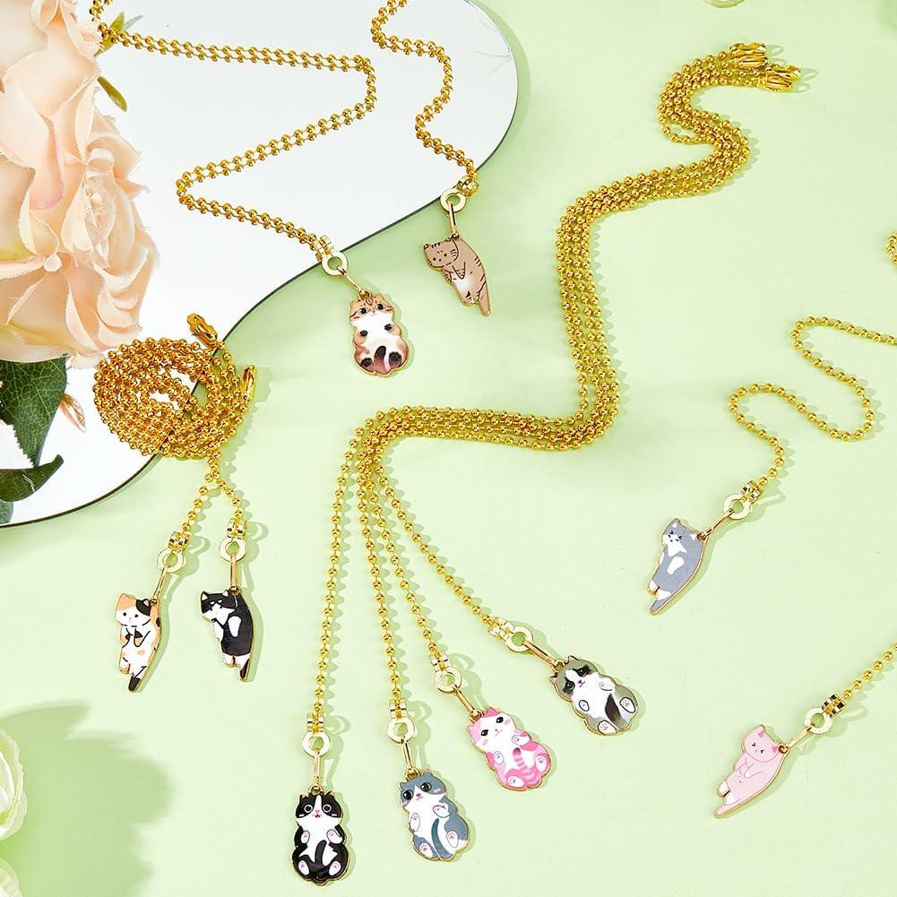 Cadena de Tirar para Ventilador DICOSMETIC 10 Pcs Gato Esmalte 34.8 cm