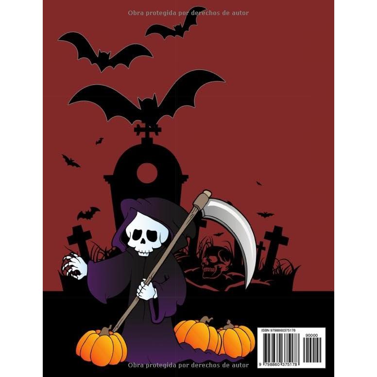 Libro de colorear de Halloween para Adolescentes: Páginas de Colorear Relajantes con Diseños de Halloween para Aliviar el Estrés (Spanish Edition)