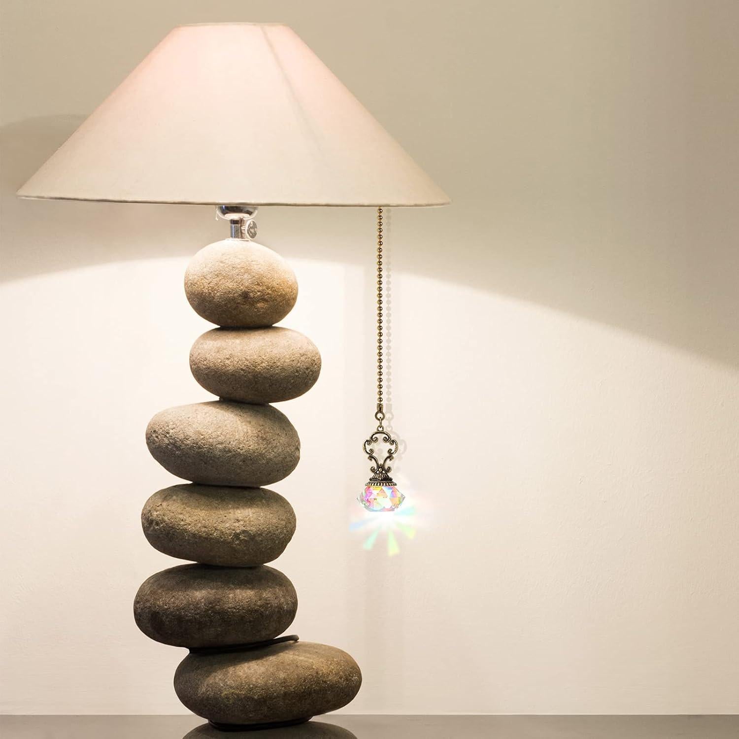 Cadenas de Tirar de Ventilador de Techo Honoson 4 Piezas Cristal