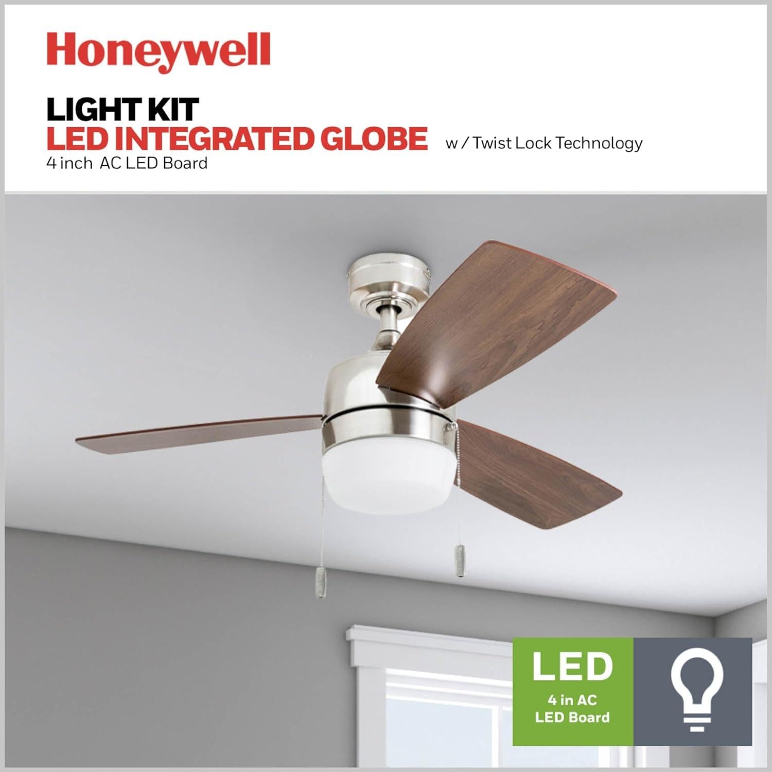 Ventilador de Techo Honeywell Barcadero 111.76 cm con Luz LED