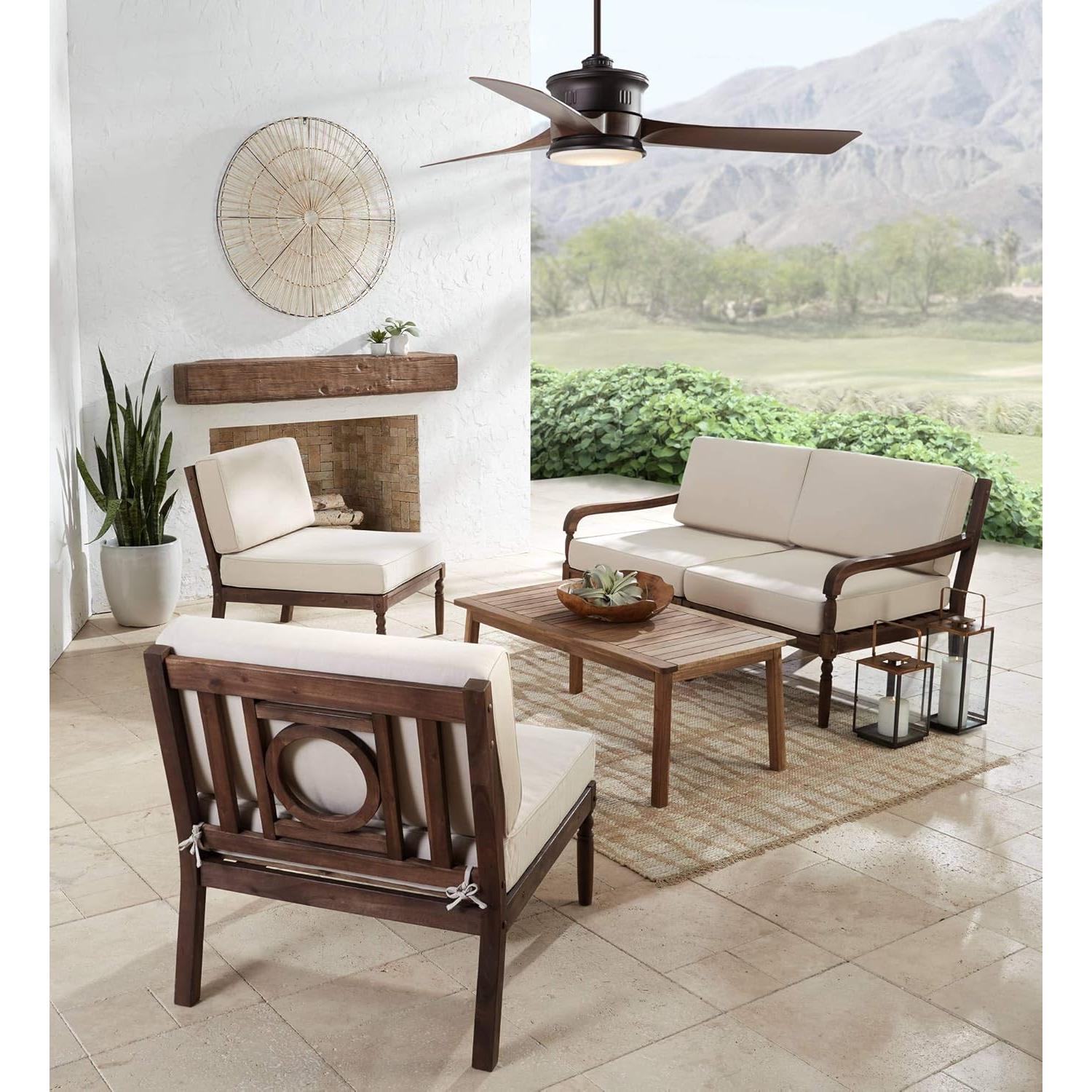 Ventilador de Techo Casa Vieja 54" LED Bronce Imperial con Control Remoto