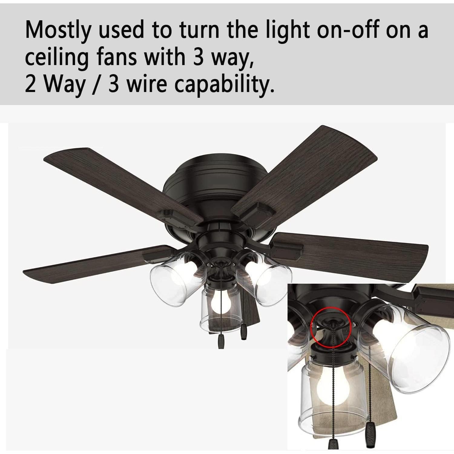 Interruptor de Luz de Ventilador Aoprofree ZE-110 3 Vías Latón