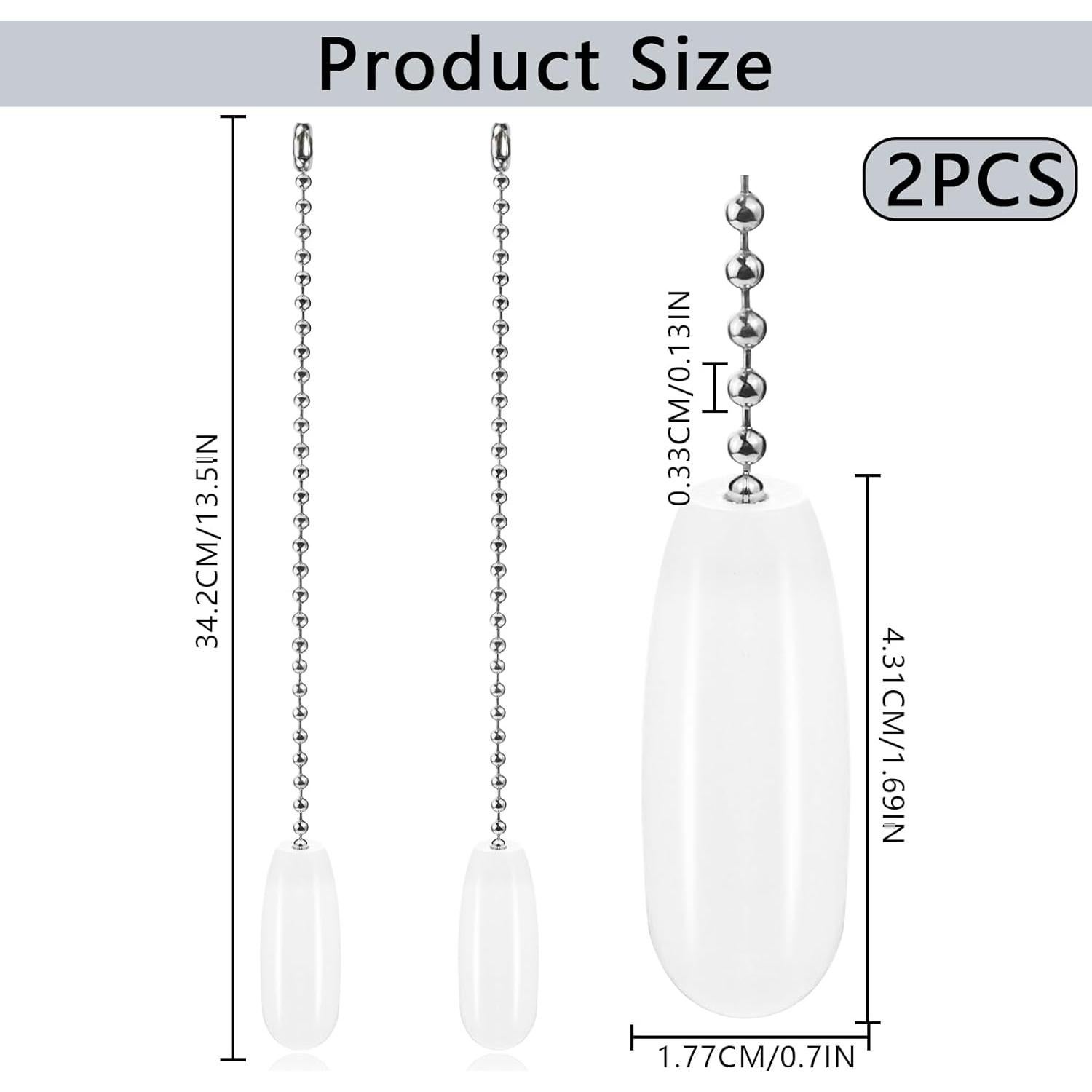 Juego de 2 Cadenas de Tirar de Ventilador de Techo Aecsze 30 cm