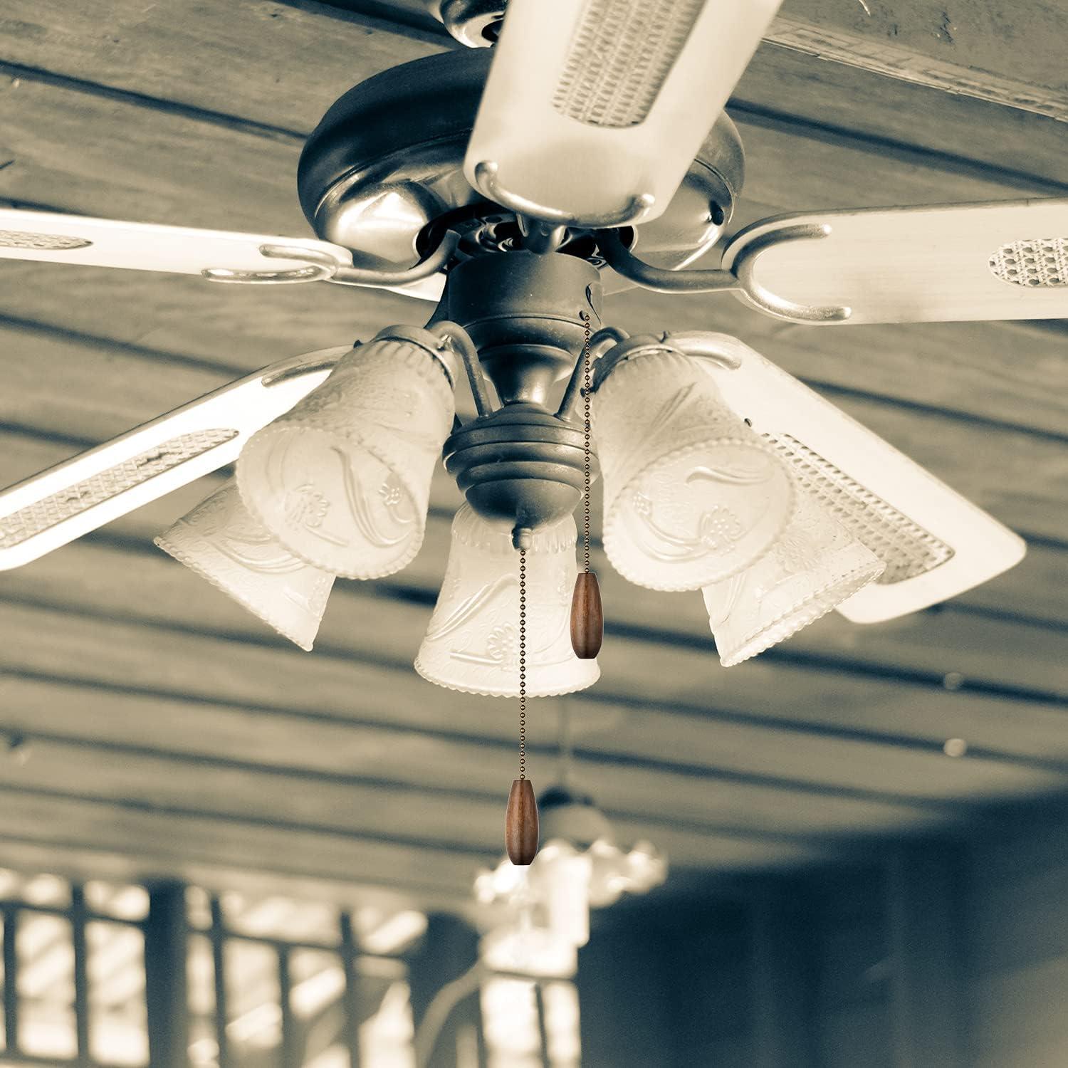 Cadena de Tirar para Ventilador de Techo EIFHYT 30.48 cm Madera Nogal