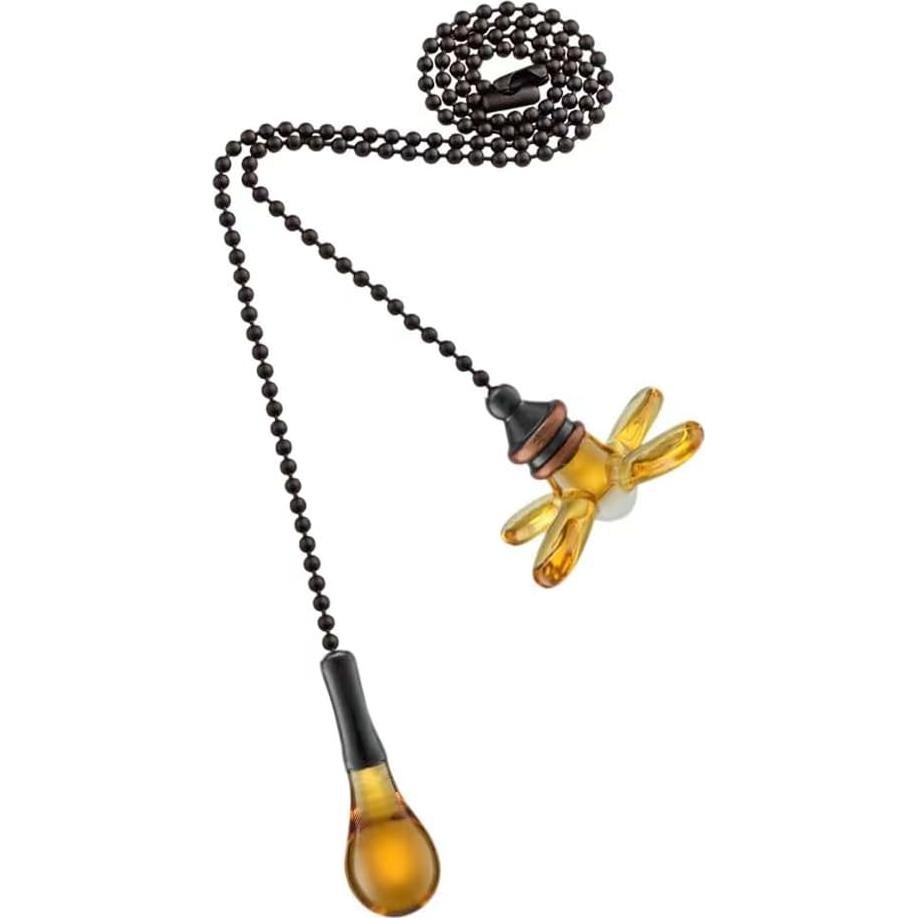 Ceiling Fan Pull Chain, Fan Pull Chain Extender, 12 inches, Faint Yellow