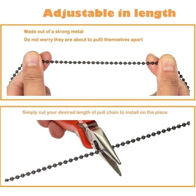 Ceiling Fan Pull Chain, Fan Pull Chain Extender, 12 inches, Faint Yellow