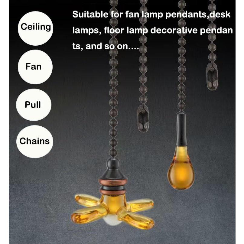 Ceiling Fan Pull Chain, Fan Pull Chain Extender, 12 inches, Faint Yellow