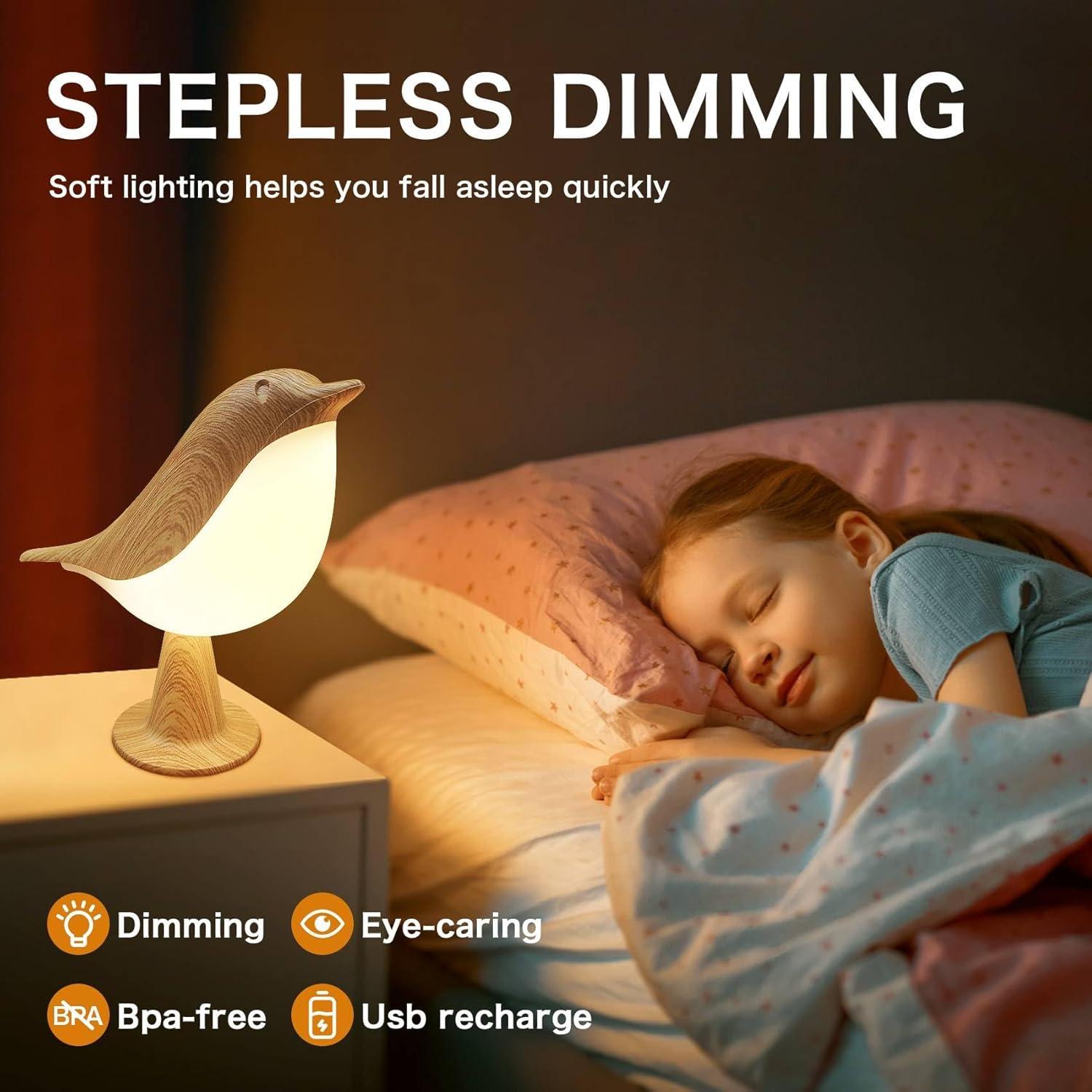 Lámpara de Mesa Inalámbrica VViN 2 en 1 Pájaro LED Táctil