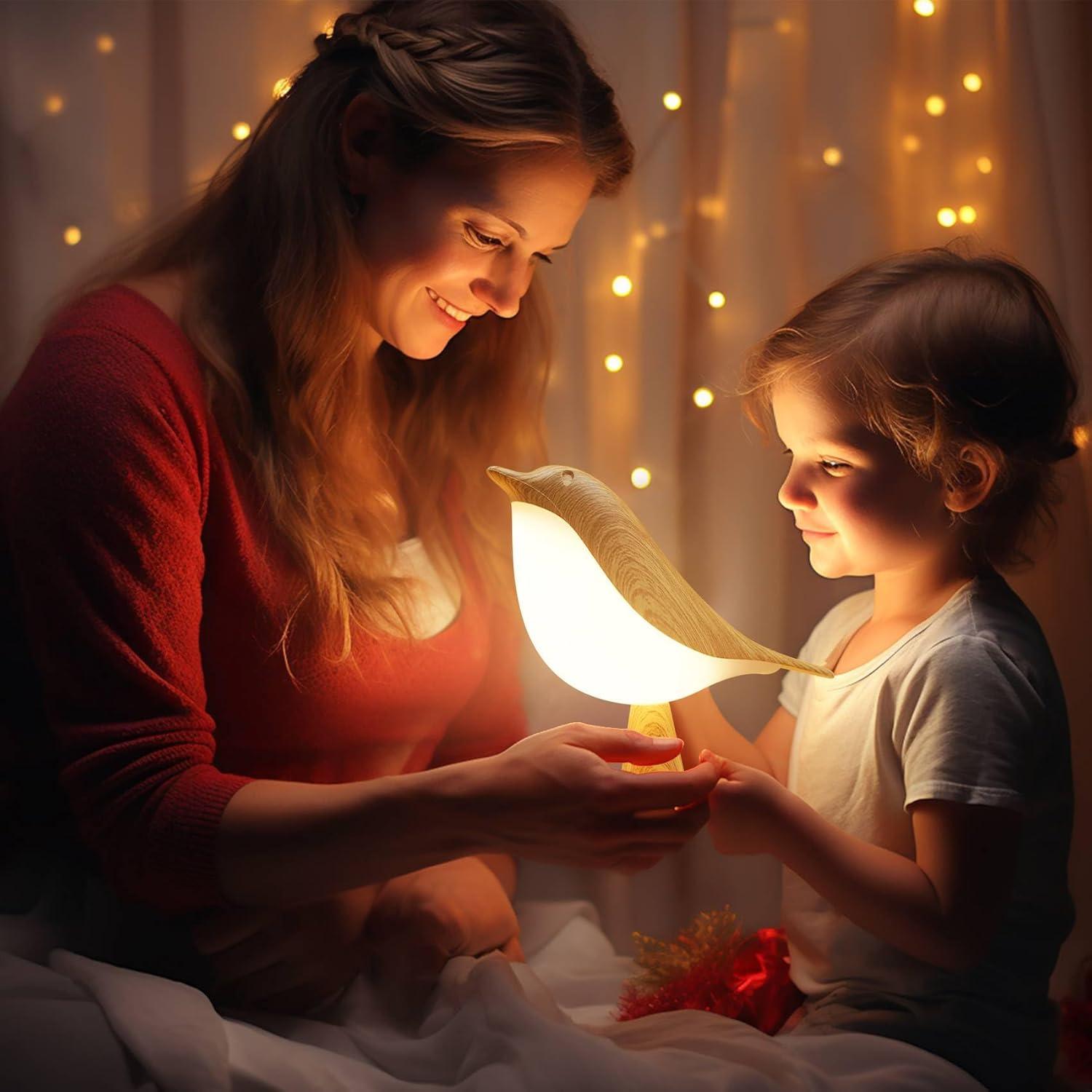 Lámpara de Mesa Inalámbrica VViN 2 en 1 Pájaro LED Táctil