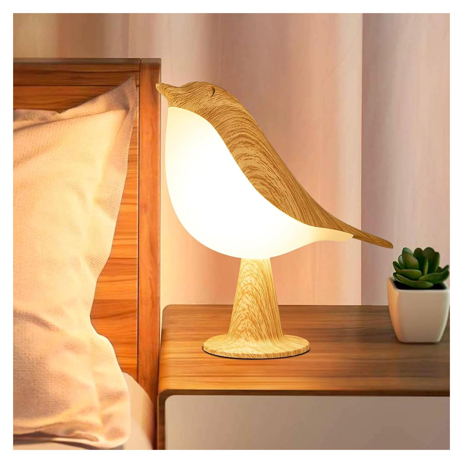 Lámpara de Mesa Inalámbrica GODENBA, Luz Nocturna Táctil 3 Colores