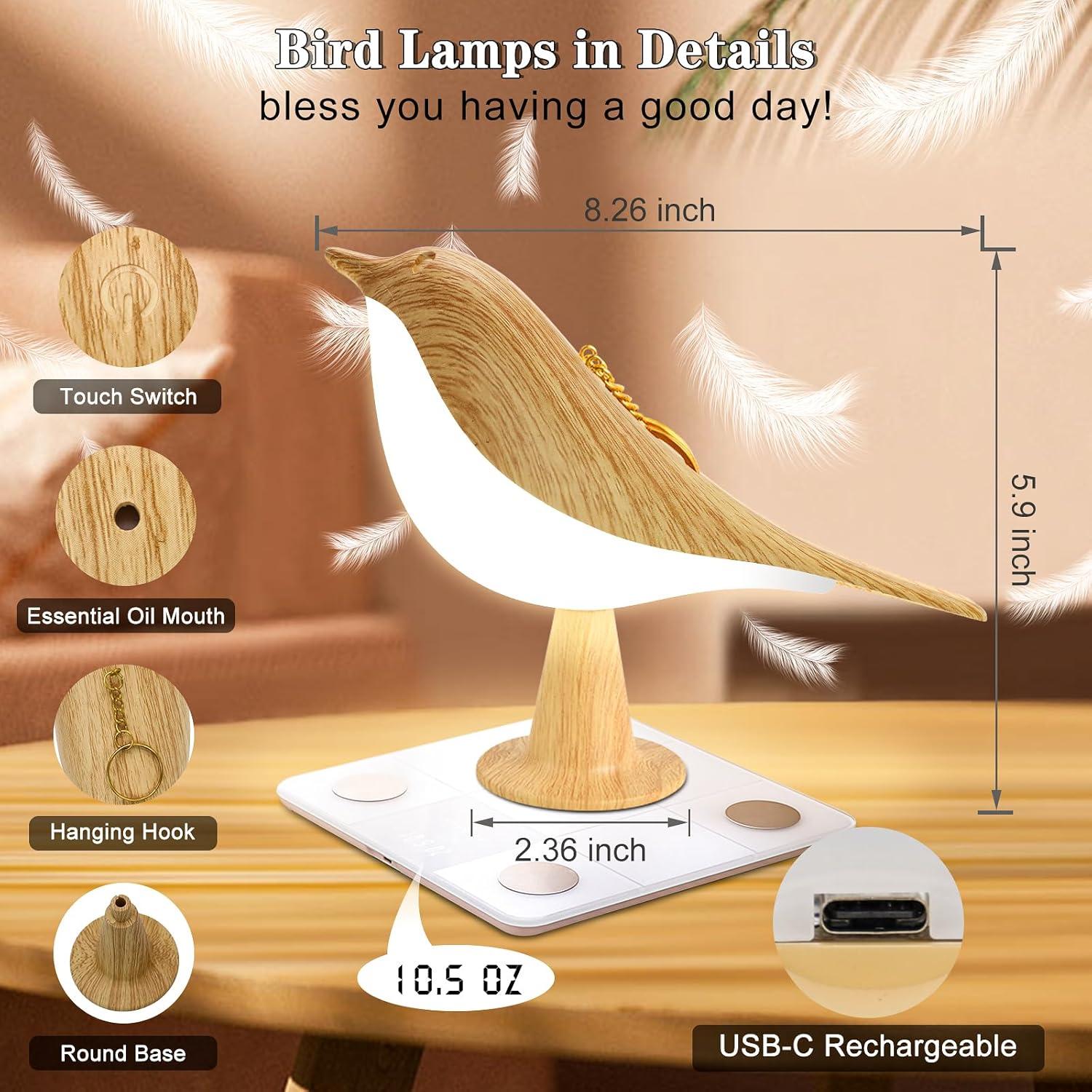 Lámpara de Mesa Inalámbrica GODENBA, Luz Nocturna Táctil 3 Colores