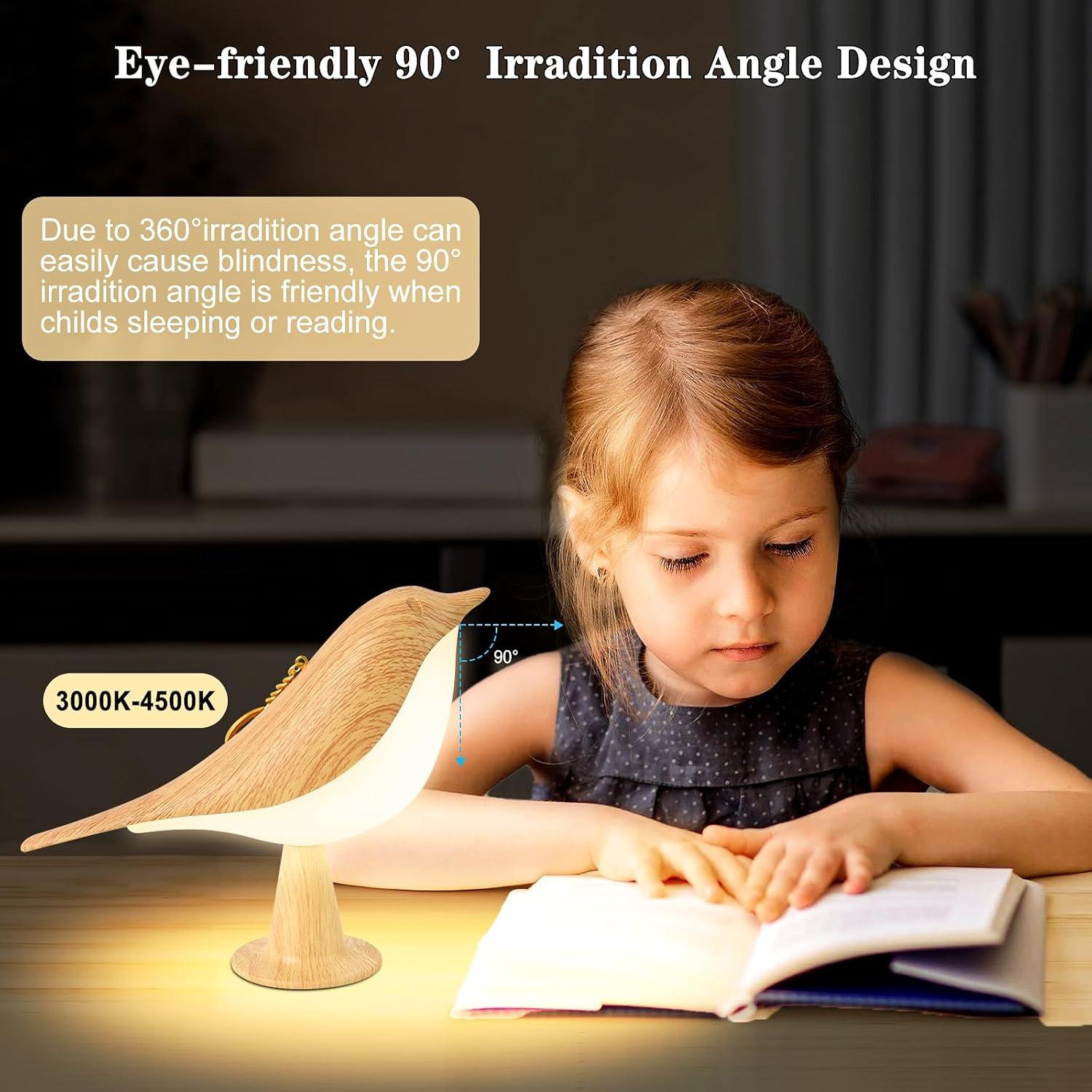 Lámpara de Mesa Inalámbrica GODENBA, Luz Nocturna Táctil 3 Colores