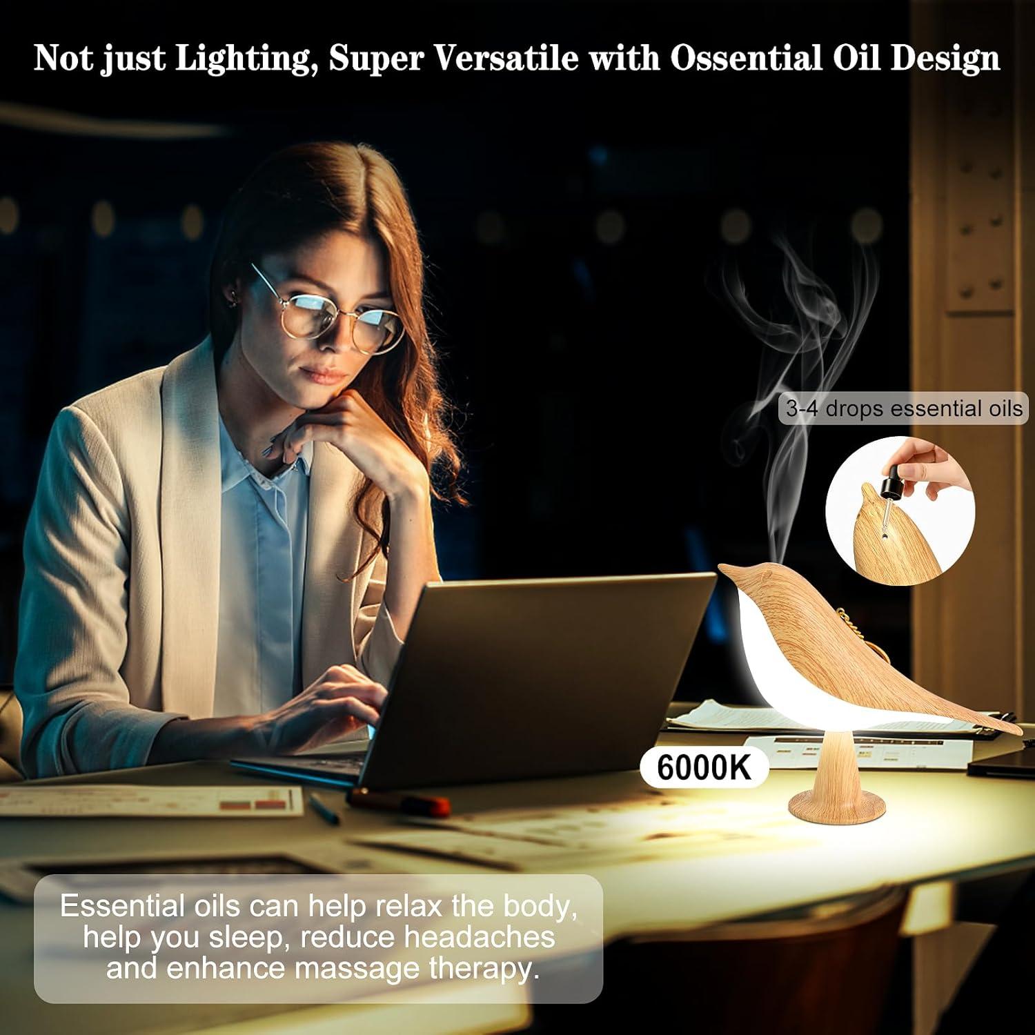 Lámpara de Mesa Inalámbrica GODENBA, Luz Nocturna Táctil 3 Colores