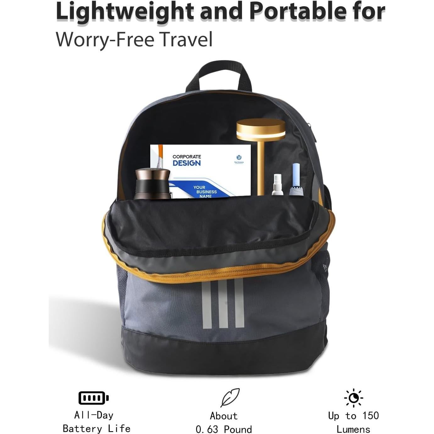 Lámpara de Mesa Inalámbrica LED FUNTAPHANTA Dorada 4000mAh