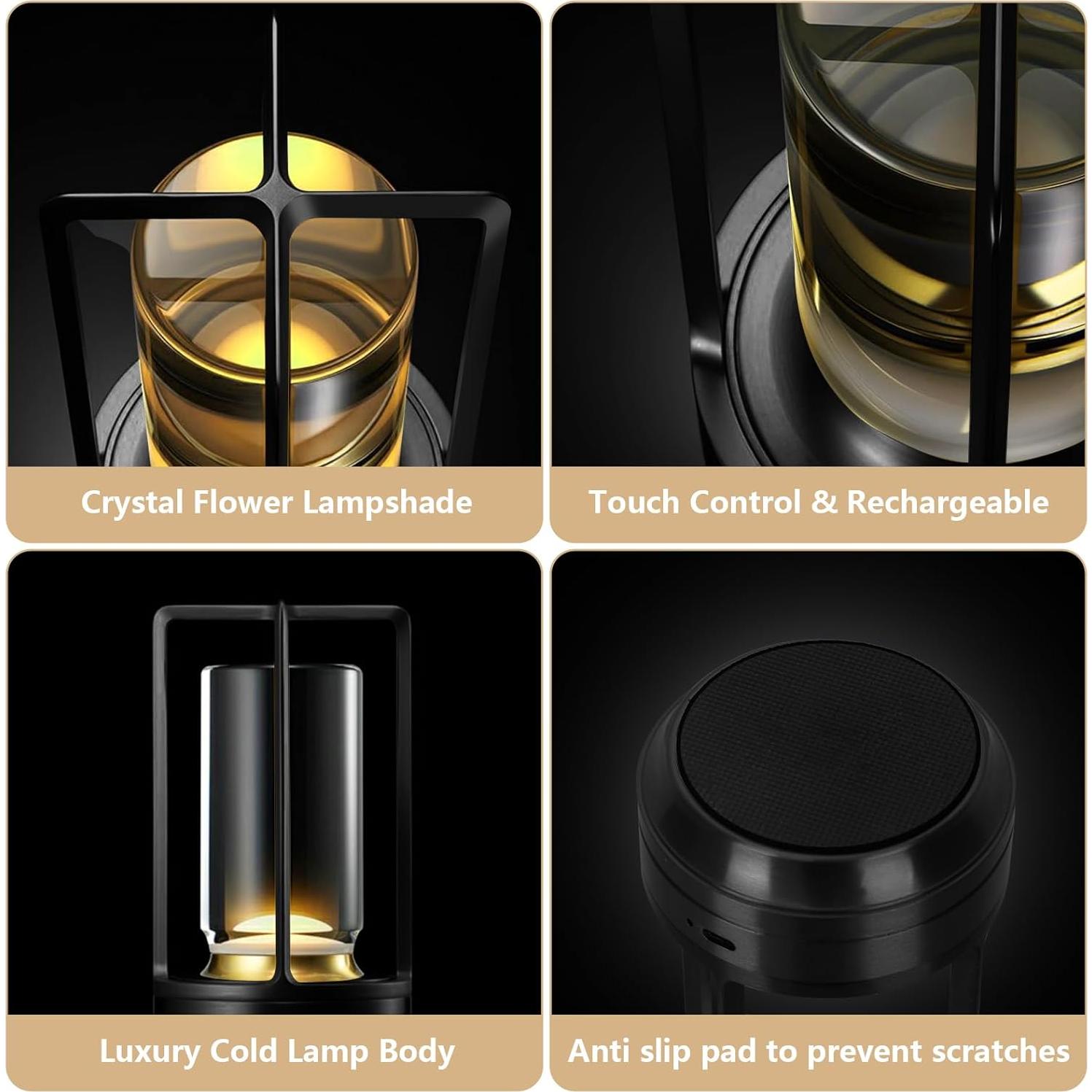 Lámpara de Mesa LED Inalámbrica Baishezhuan A-1 Negra