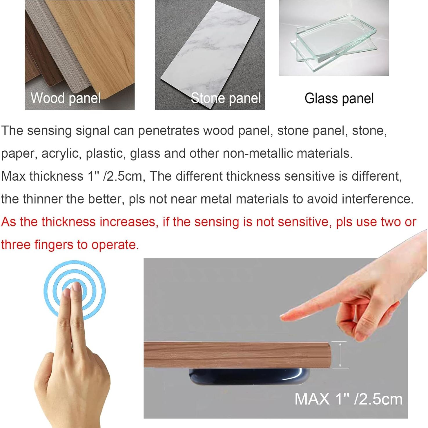 Interruptor de Atenuador Táctil LED Yogcow 12V 5A Gris