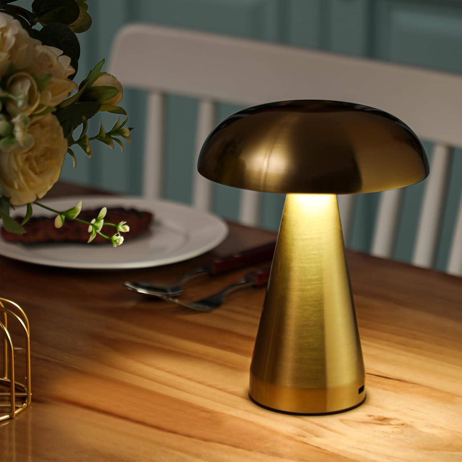 Juego de 2 Lámparas de Hongo LED VIHOSE Recargables 15h