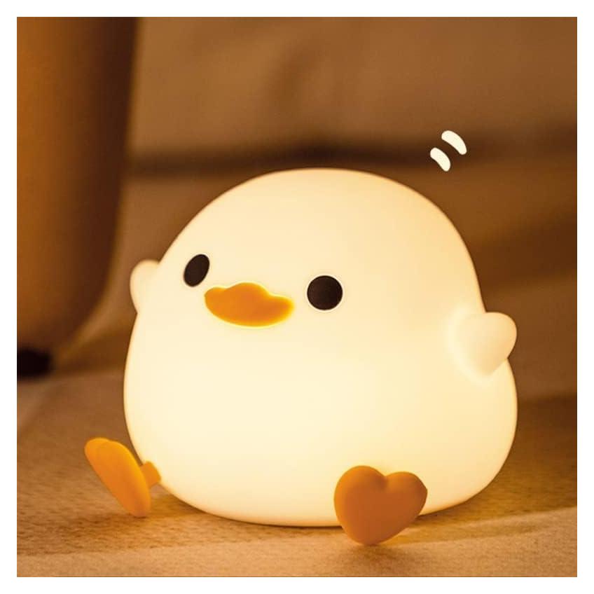 Luz Nocturna Drecoam Pato Dodo Silicona Táctil Recargable