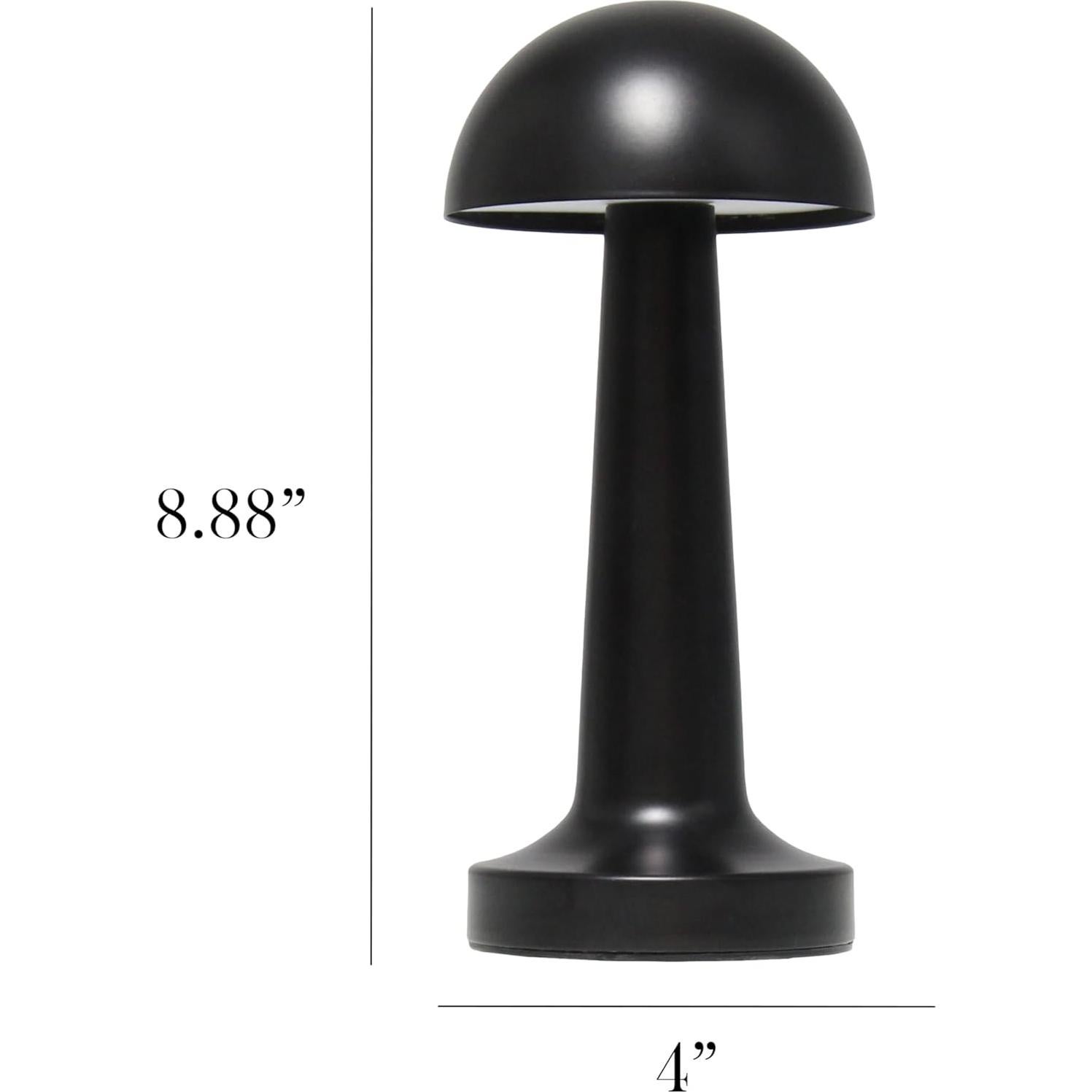 Lámpara de Escritorio Táctil Recargable Diseños Simples LD1081-BLK