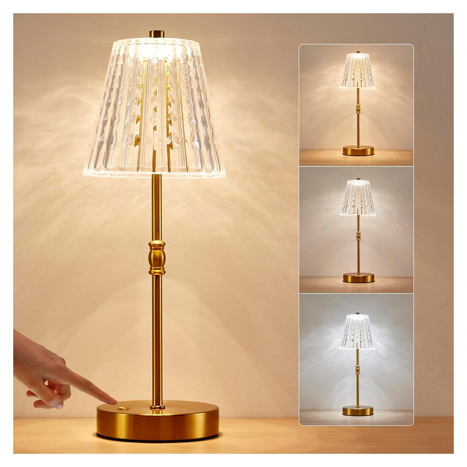 Lámpara de Mesa Inalámbrica SAIWEYA 2500mAh Regulable LED