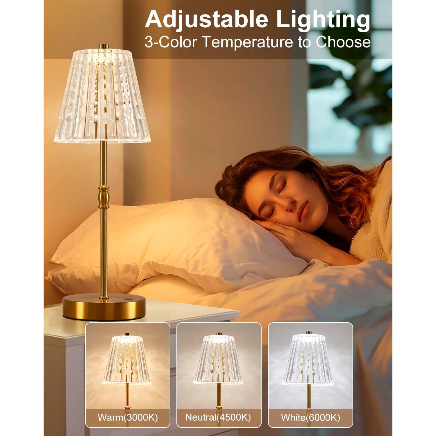 Lámpara de Mesa Inalámbrica SAIWEYA 2500mAh Regulable LED