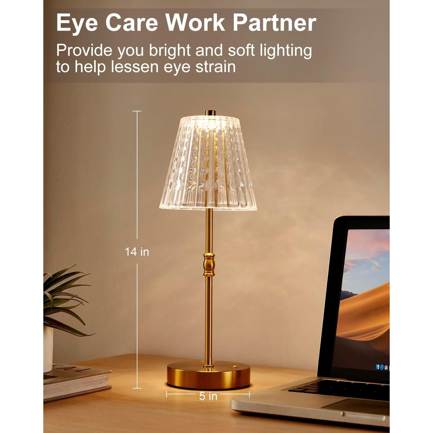 Lámpara de Mesa Inalámbrica SAIWEYA 2500mAh Regulable LED