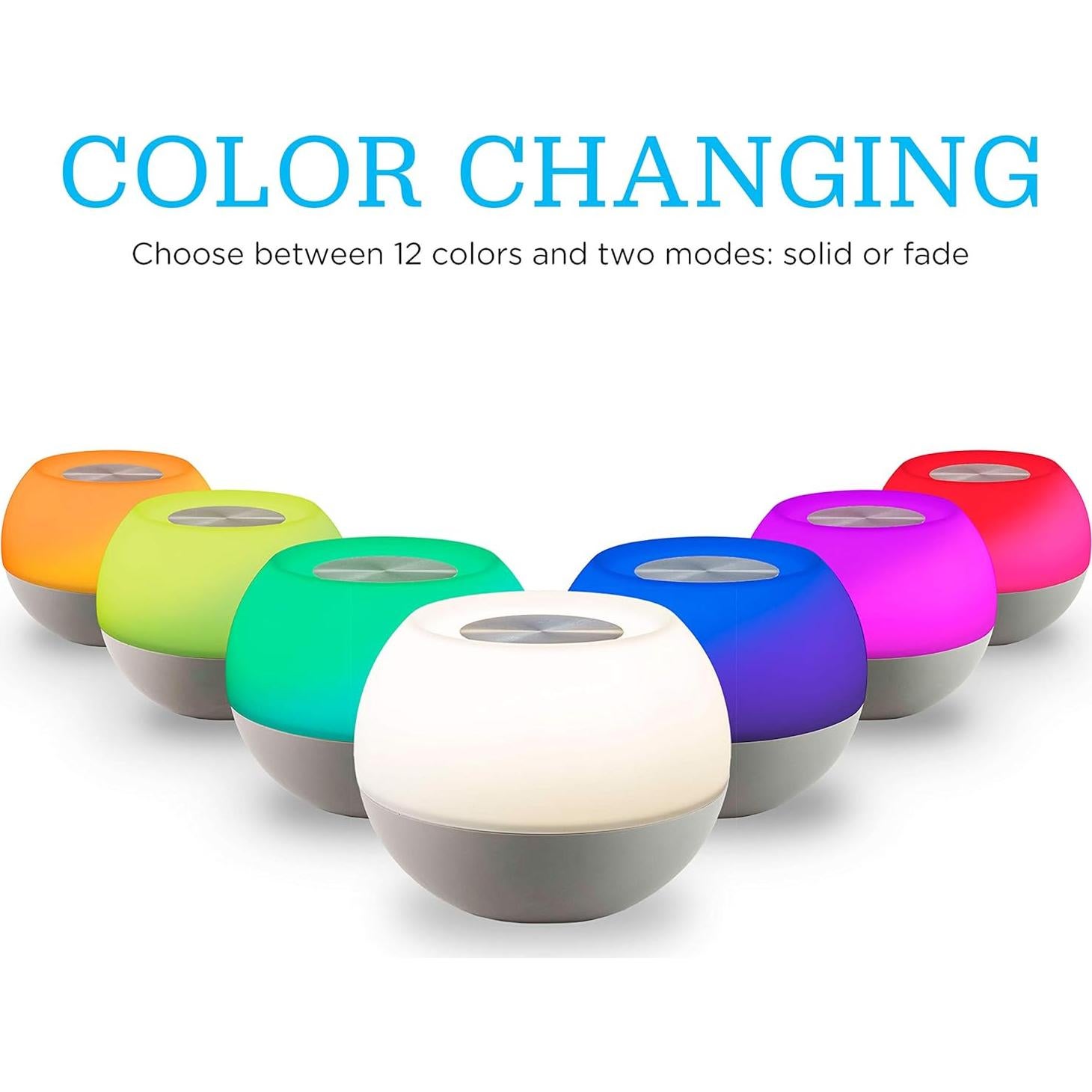 Lámpara LED Nocturna Enbrighten Gris, Regulable Táctil, RGB