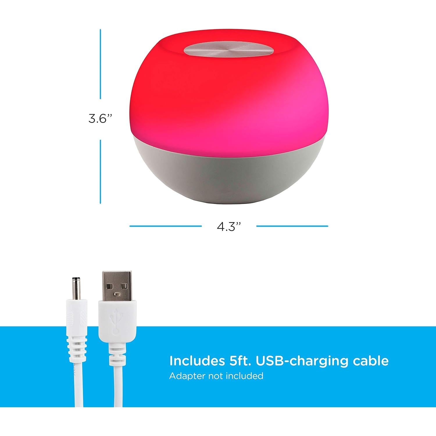 Lámpara LED Nocturna Enbrighten Gris, Regulable Táctil, RGB