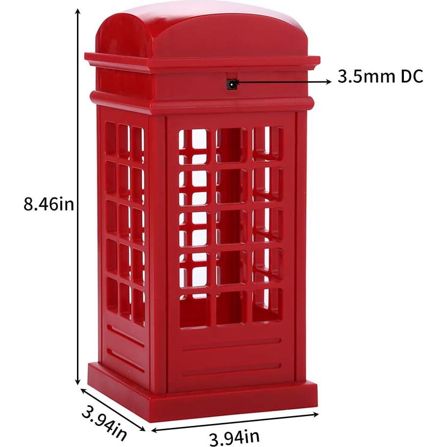 Lámpara de Noche LED Táctil Artyea Cabina Telefónica Vintage