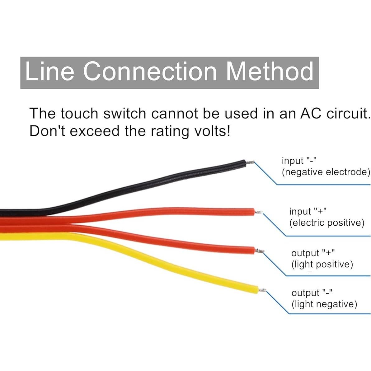 Interruptor Regulador Táctil LED 12V LDCRE-3 2 Pack Negro