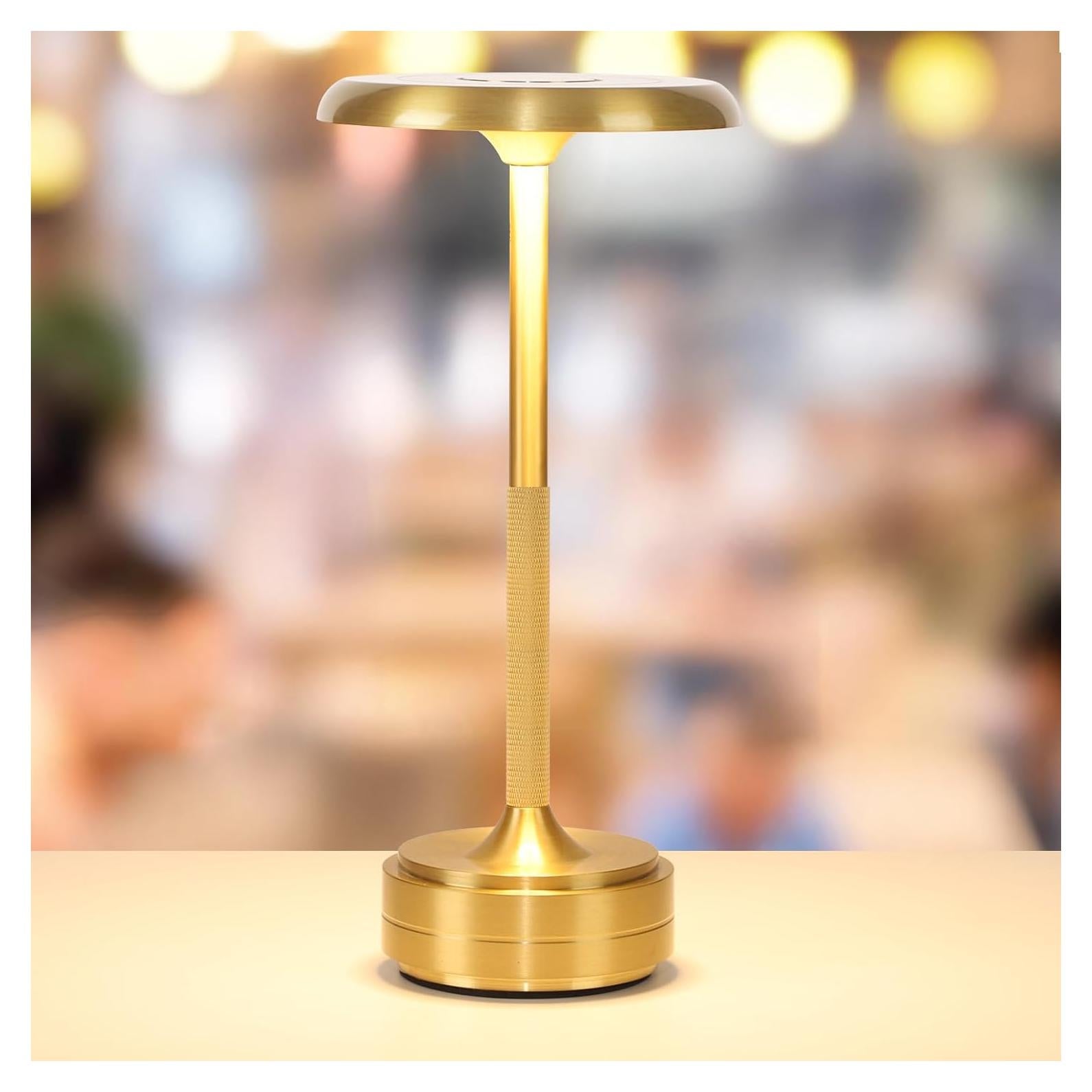 Lámpara de mesa LED recargable Baishezhuan Oro 3 niveles