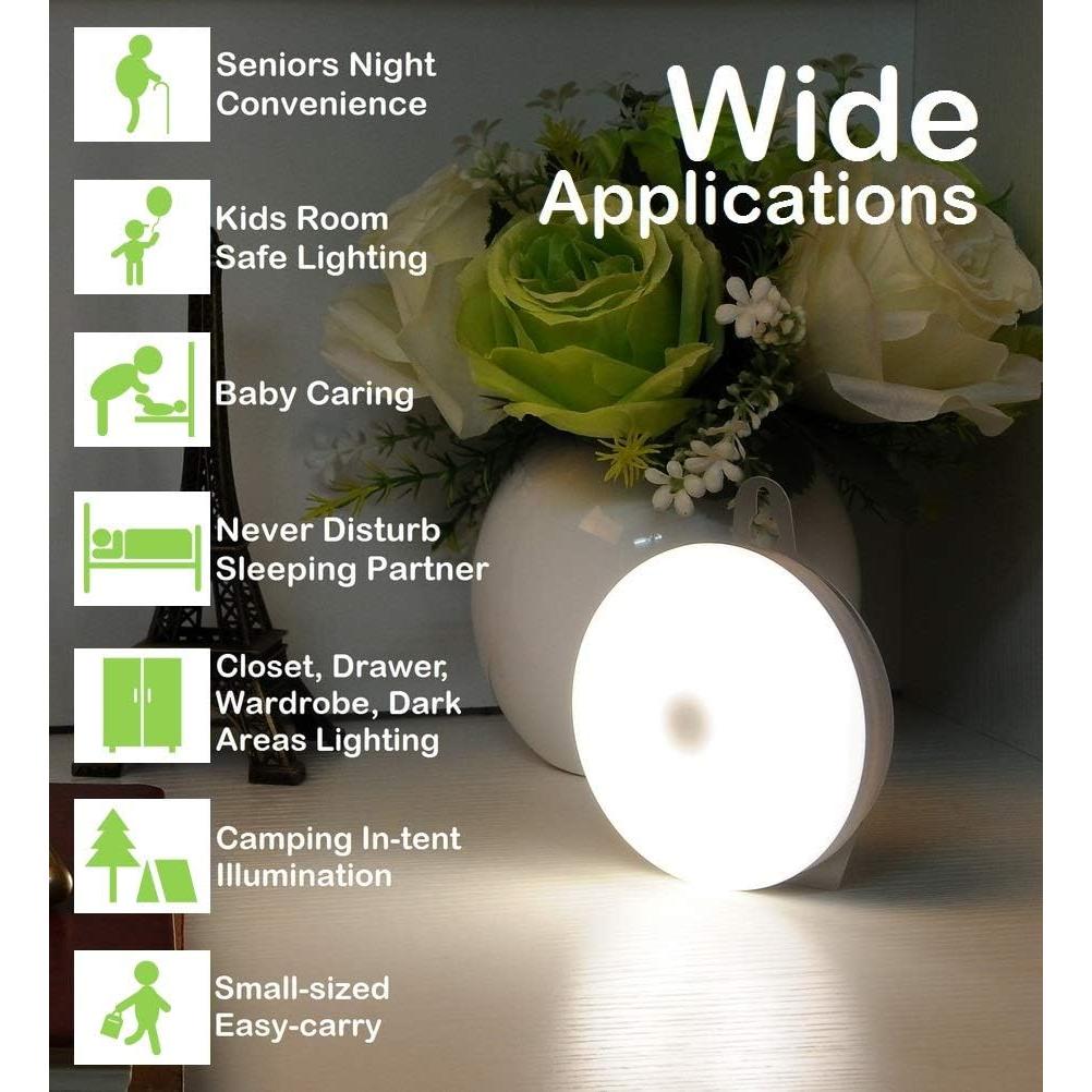 Luz Táctil Recargable RTSU LED 4000K, Luz Nocturna Adherible