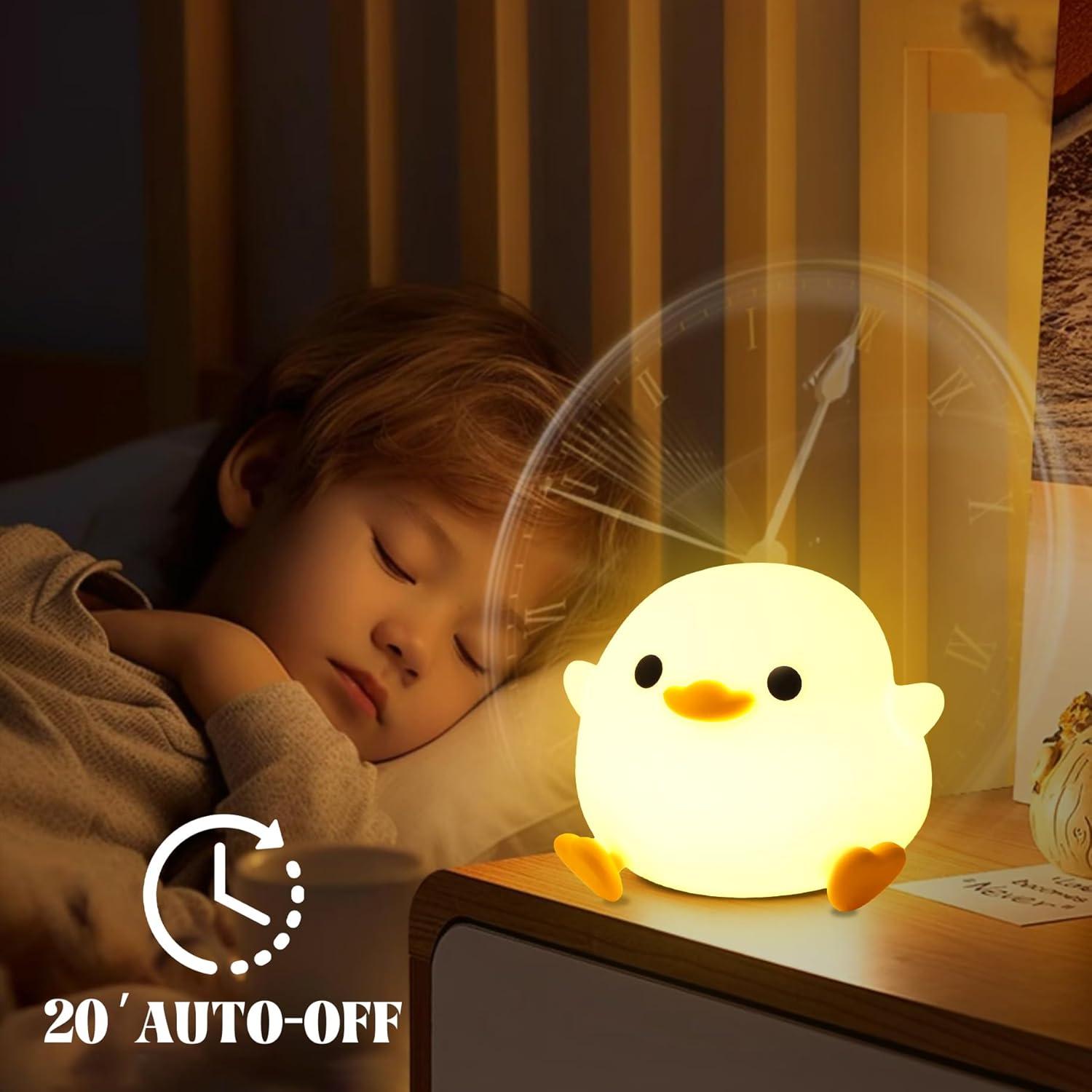 Luz Nocturna Dodo Pato LED YuanDian - Lámpara Silicona Recargable