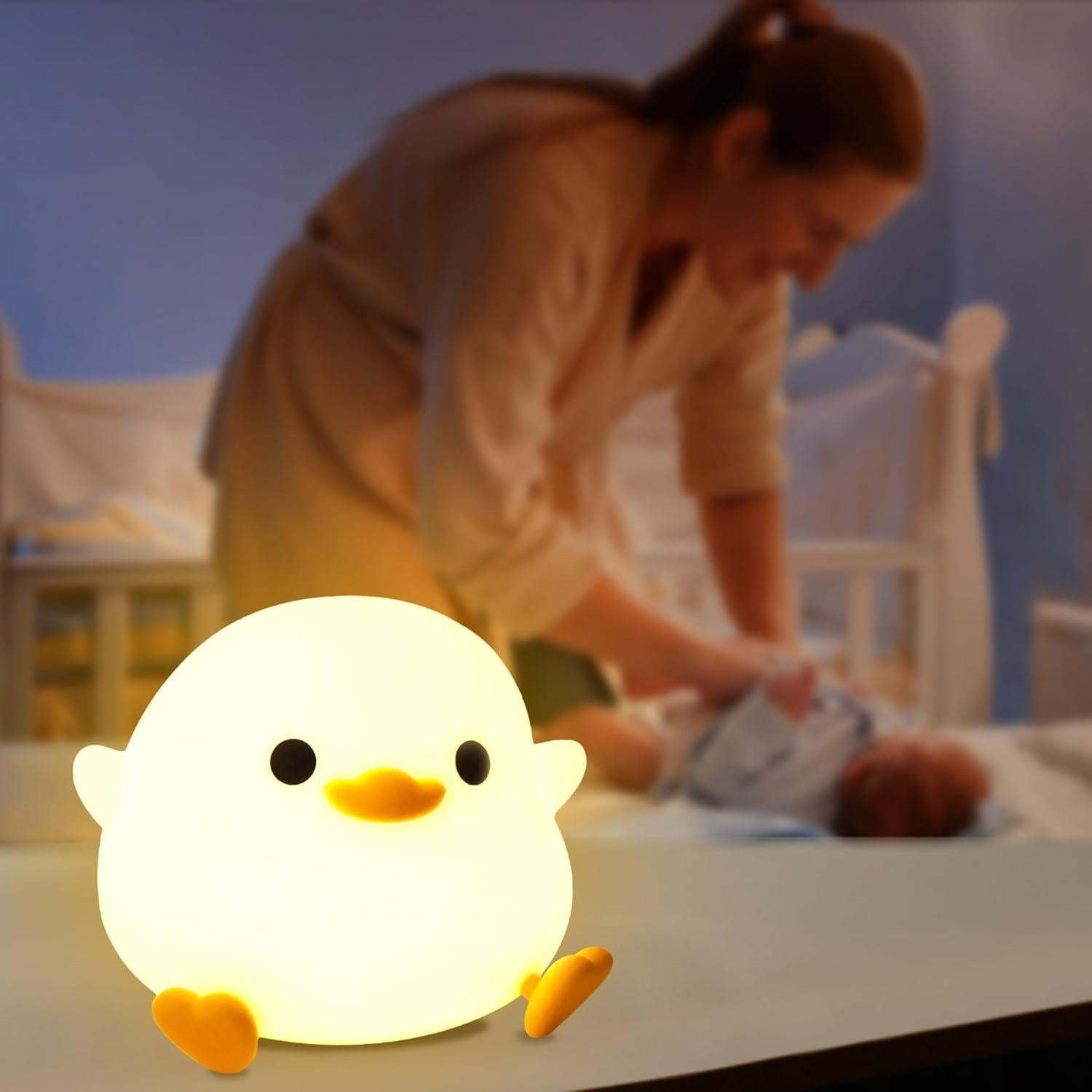Luz Nocturna Dodo Pato LED YuanDian - Lámpara Silicona Recargable