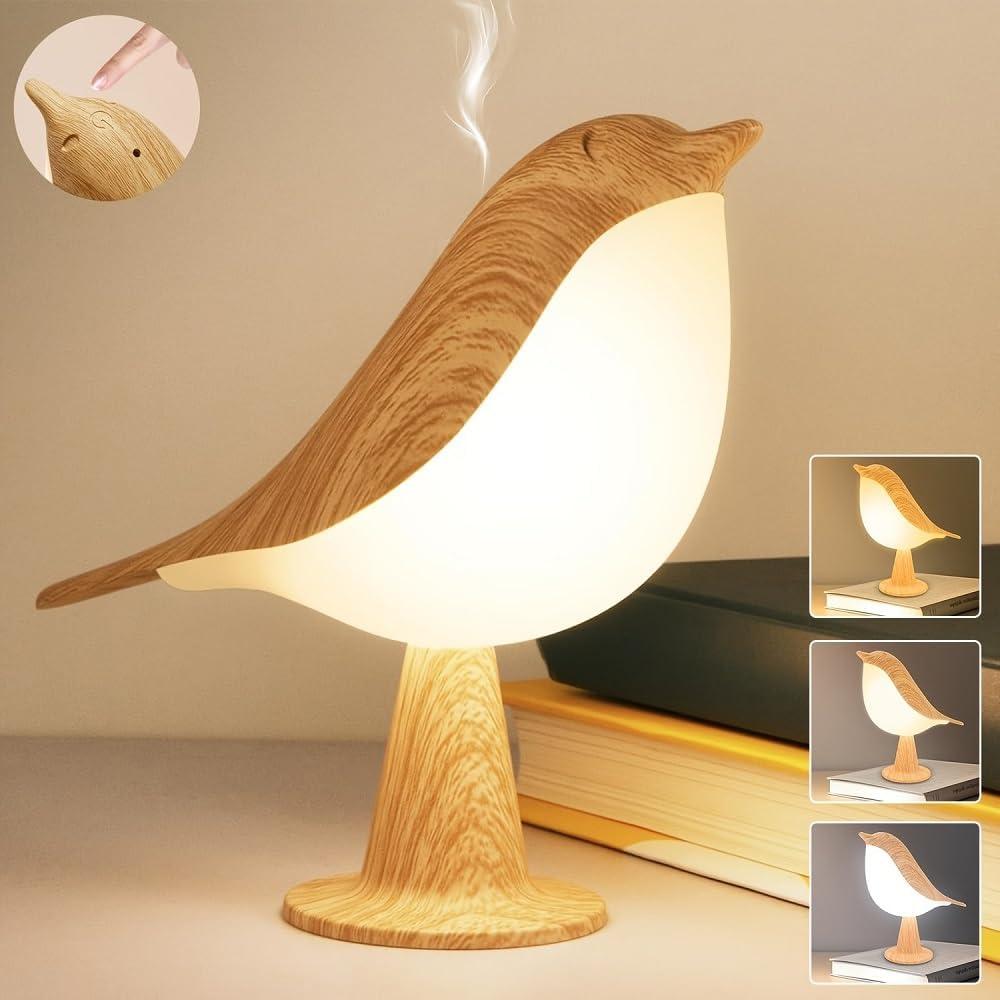 Lámpara de Mesa Cordless Bird Deogos - Luz Nocturna 3 Colores