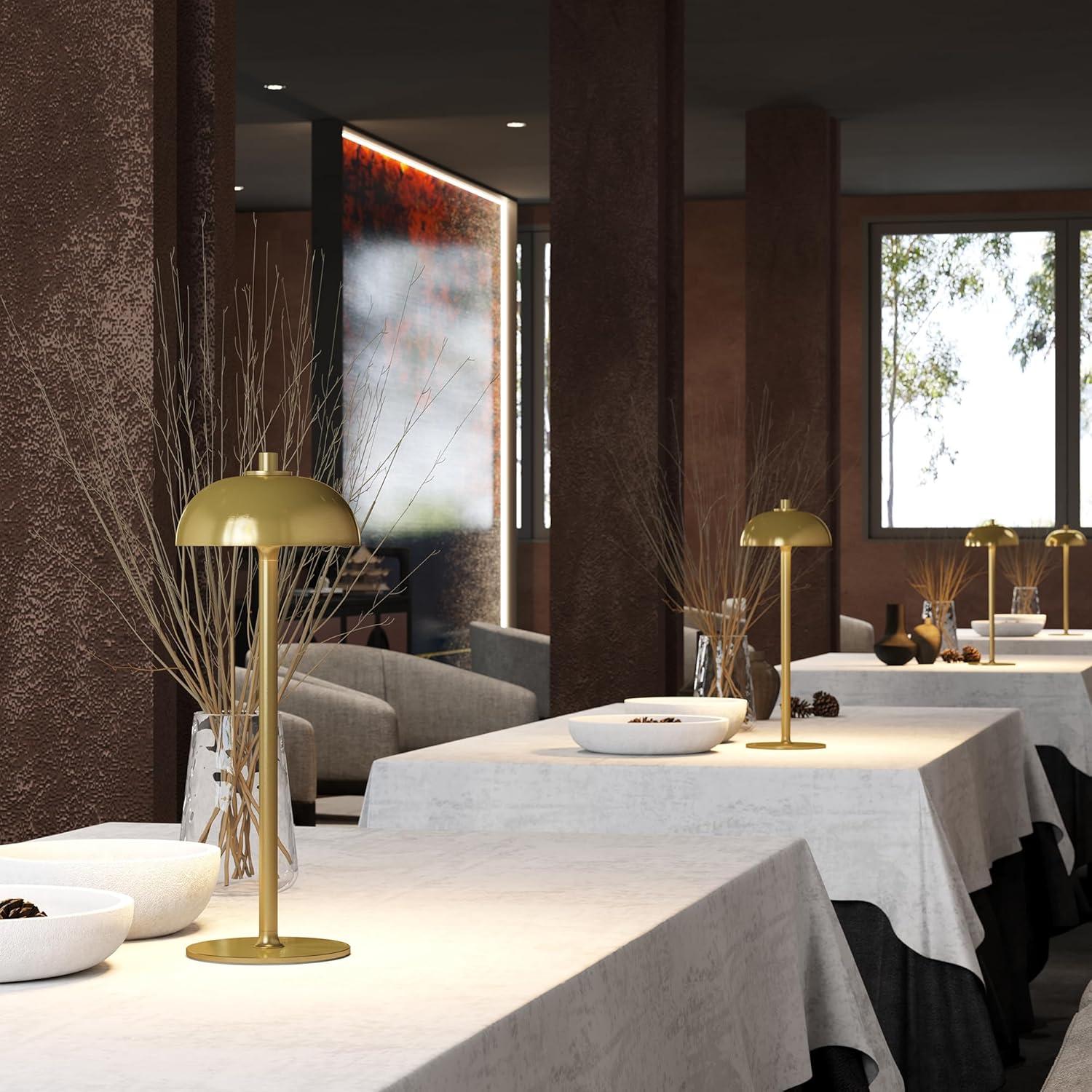 Lámpara de Mesa Inalámbrica JONEMO Oro Cepillado 5000mAh