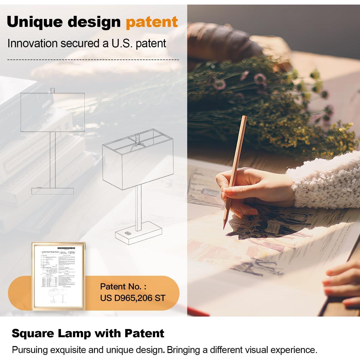 Juego de 2 Lámparas de Mesa Táctiles Lynnoland 53cm USB