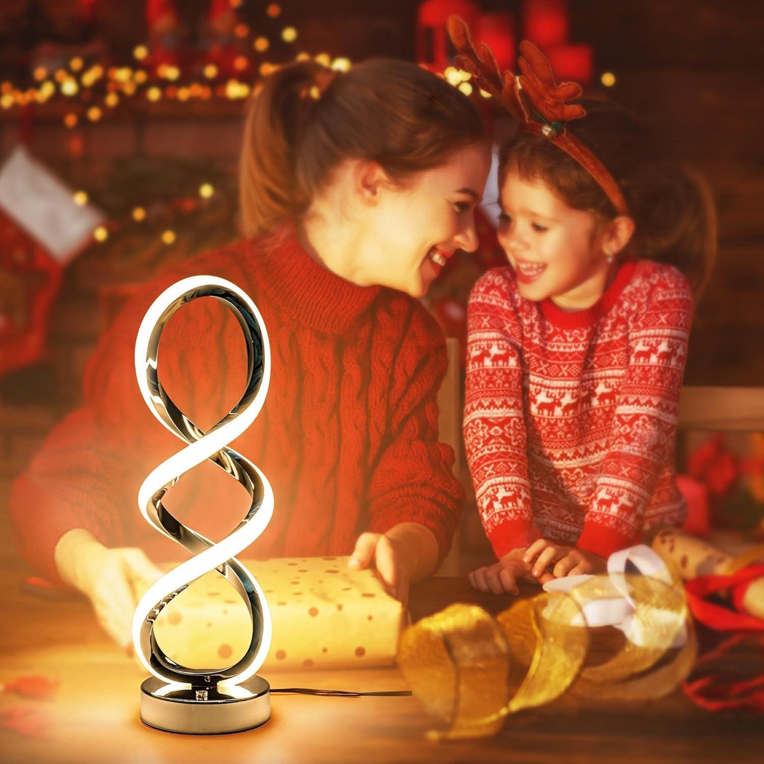 Lámpara de Mesa Táctil LED Adebime Espiral RGB 40 cm