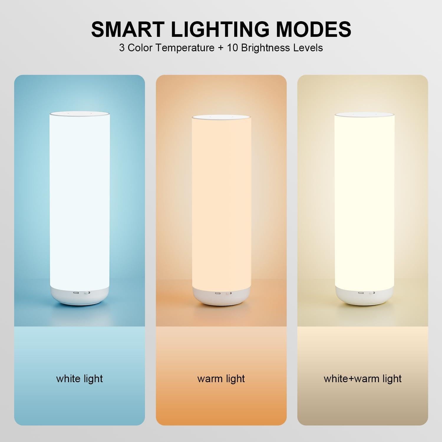 Lámpara de Mesa LED Semlos 30 cm Control Remoto USB