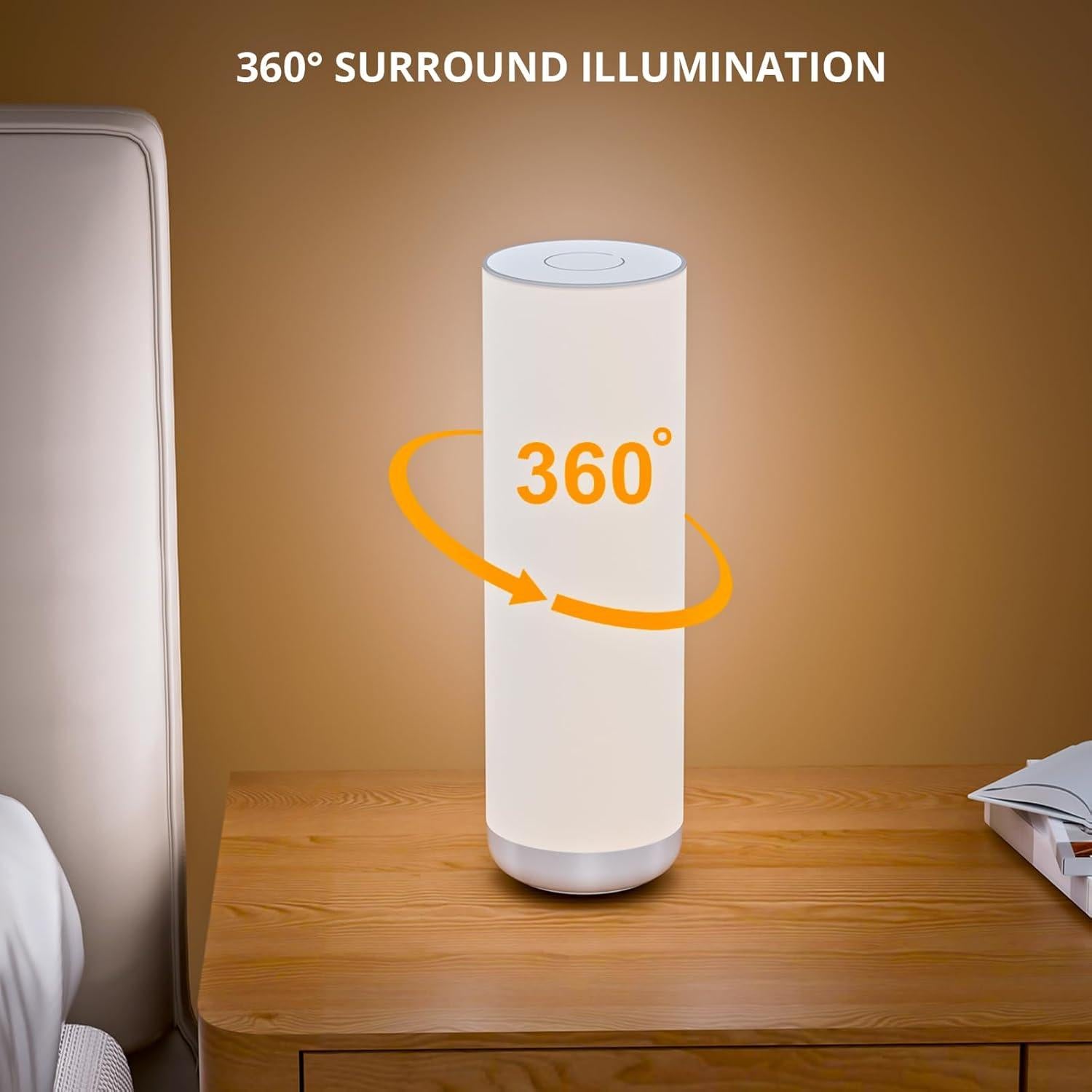 Lámpara de Mesa LED Semlos 30 cm Control Remoto USB