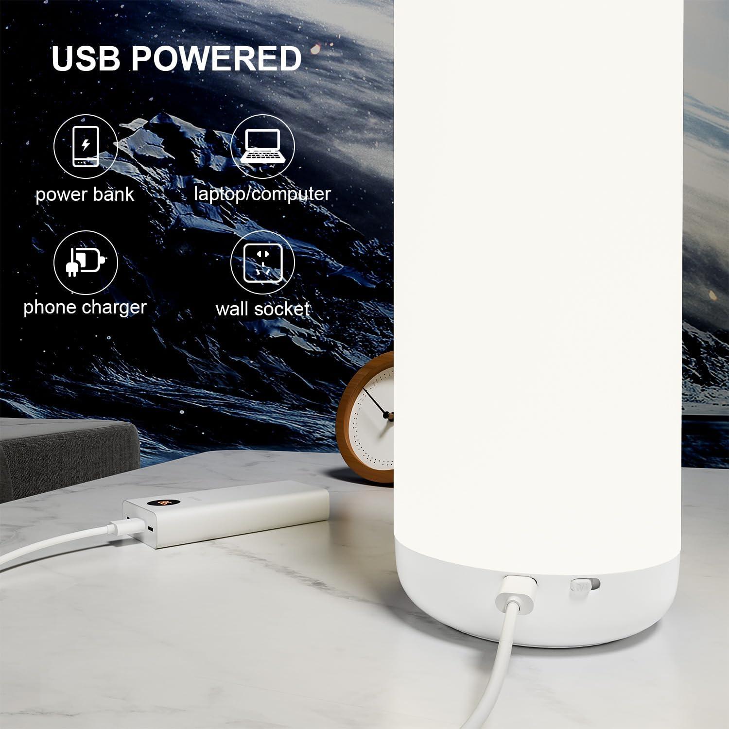 Lámpara de Mesa LED Semlos 30 cm Control Remoto USB