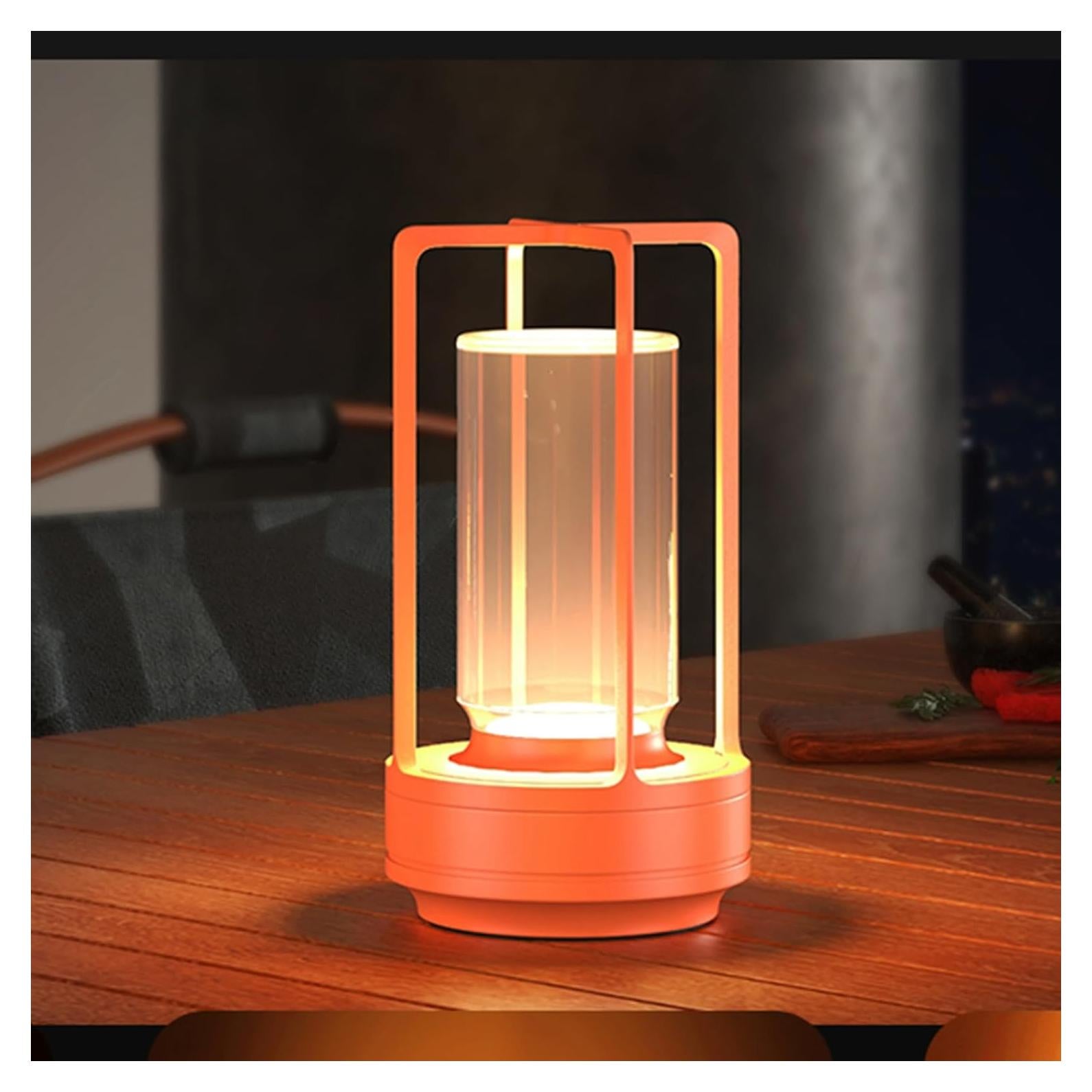 Lámpara de Mesa LED Portátil Recargable YYXGOOB Naranja