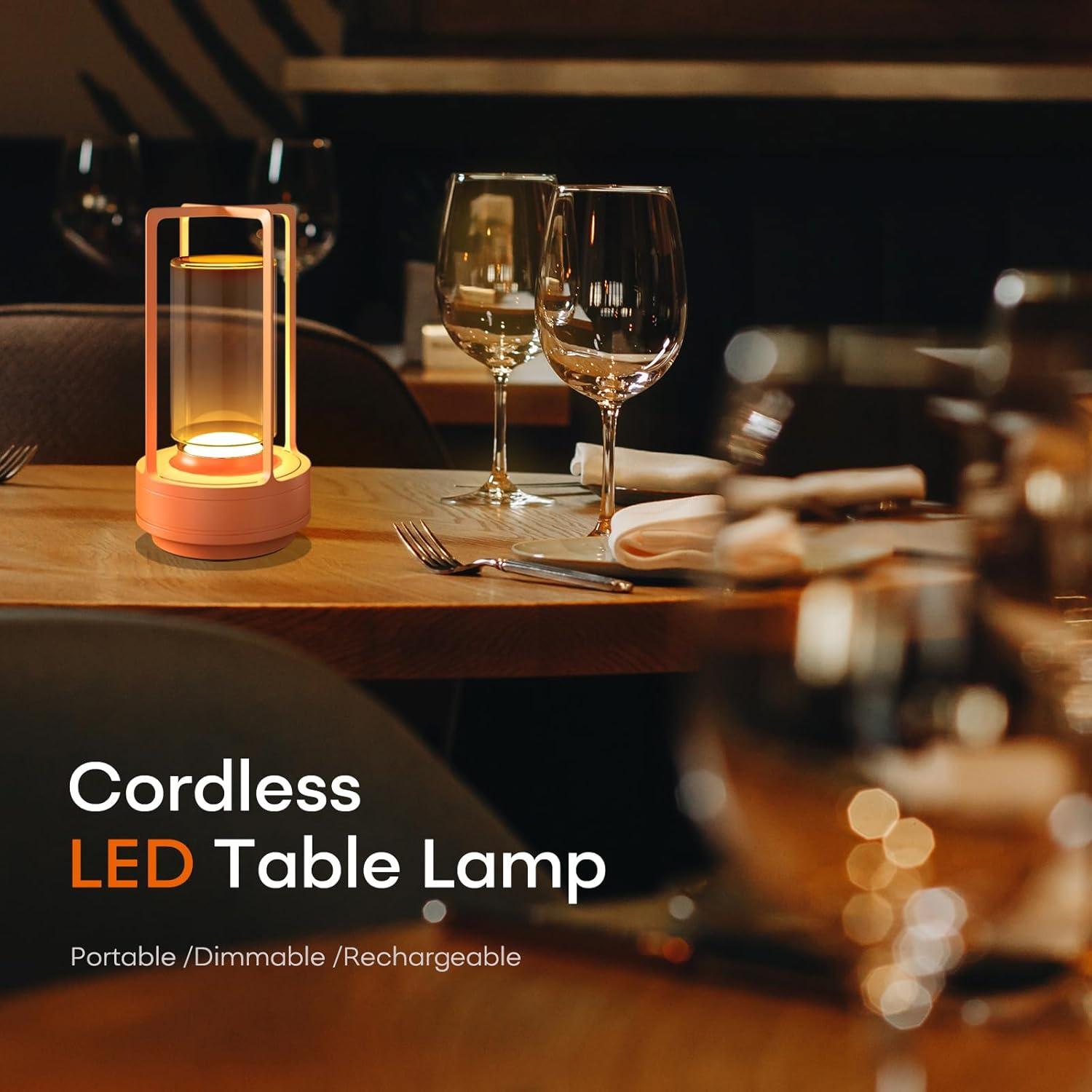 Lámpara de Mesa LED Portátil Recargable YYXGOOB Naranja