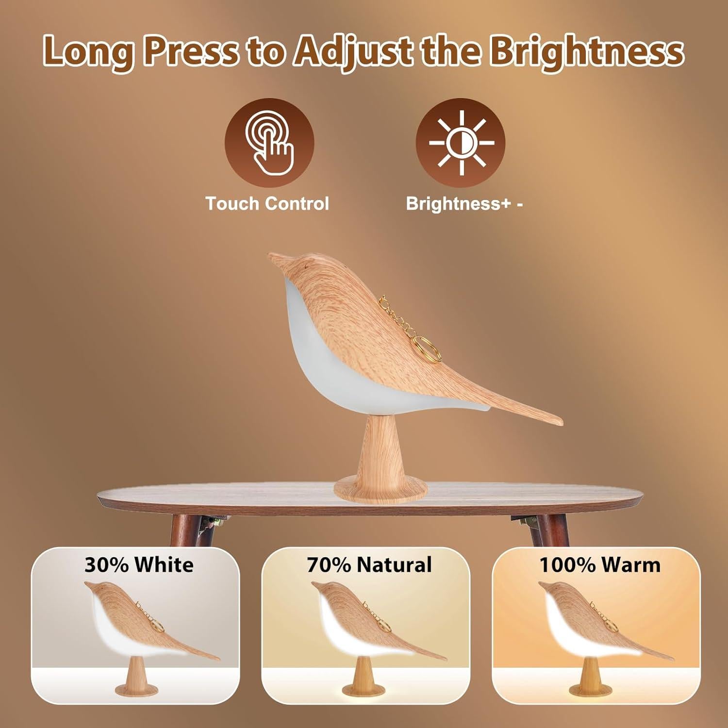 Lámpara de Mesa LED Lenporl en Forma de Pájaro con Aromaterapia