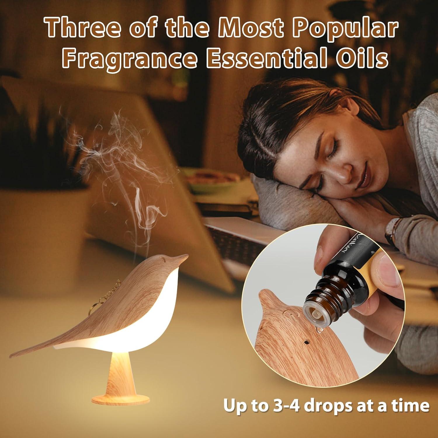 Lámpara de Mesa LED Lenporl en Forma de Pájaro con Aromaterapia