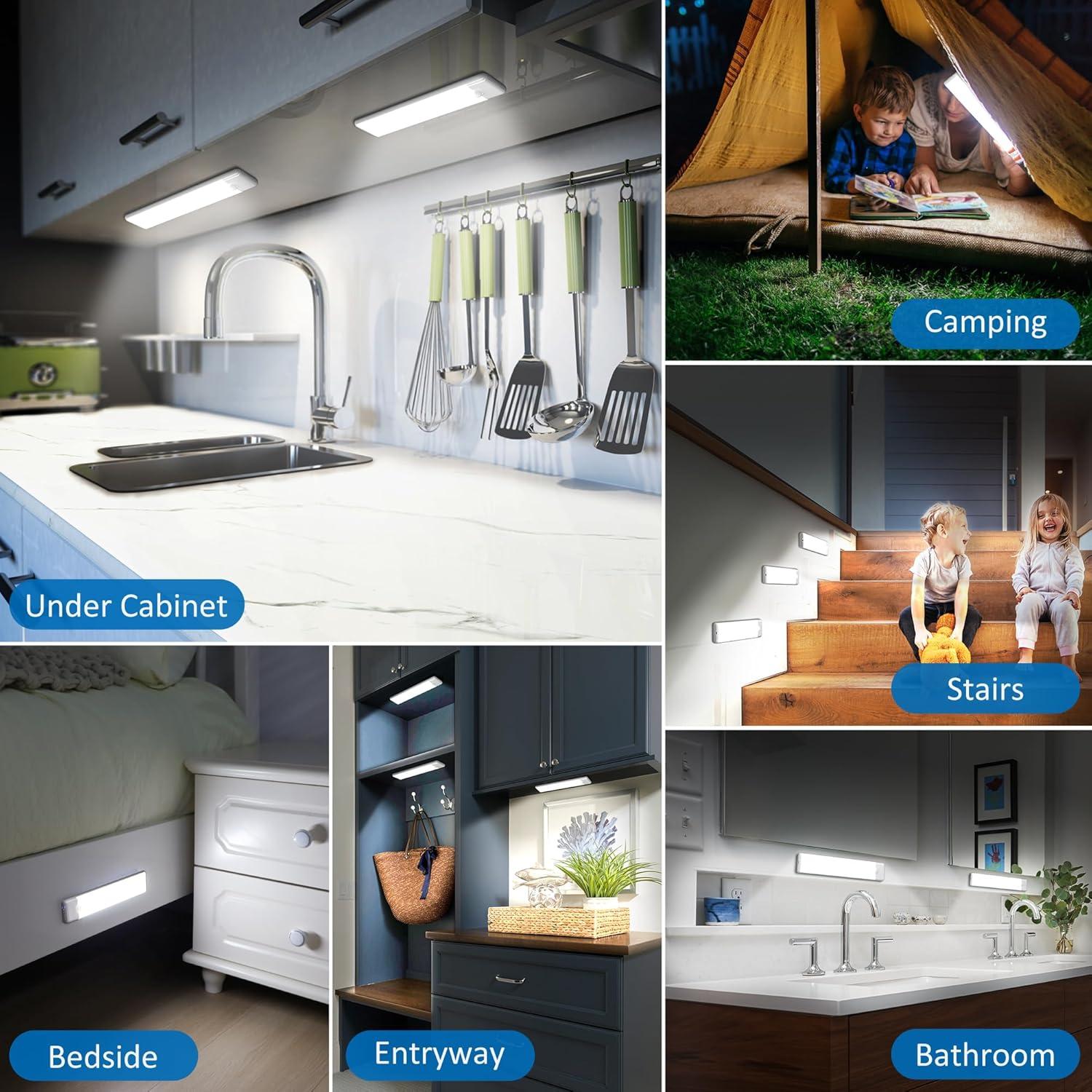 Luces de Sensor de Movimiento YLXS 20.32 cm Recargables 2-Pack